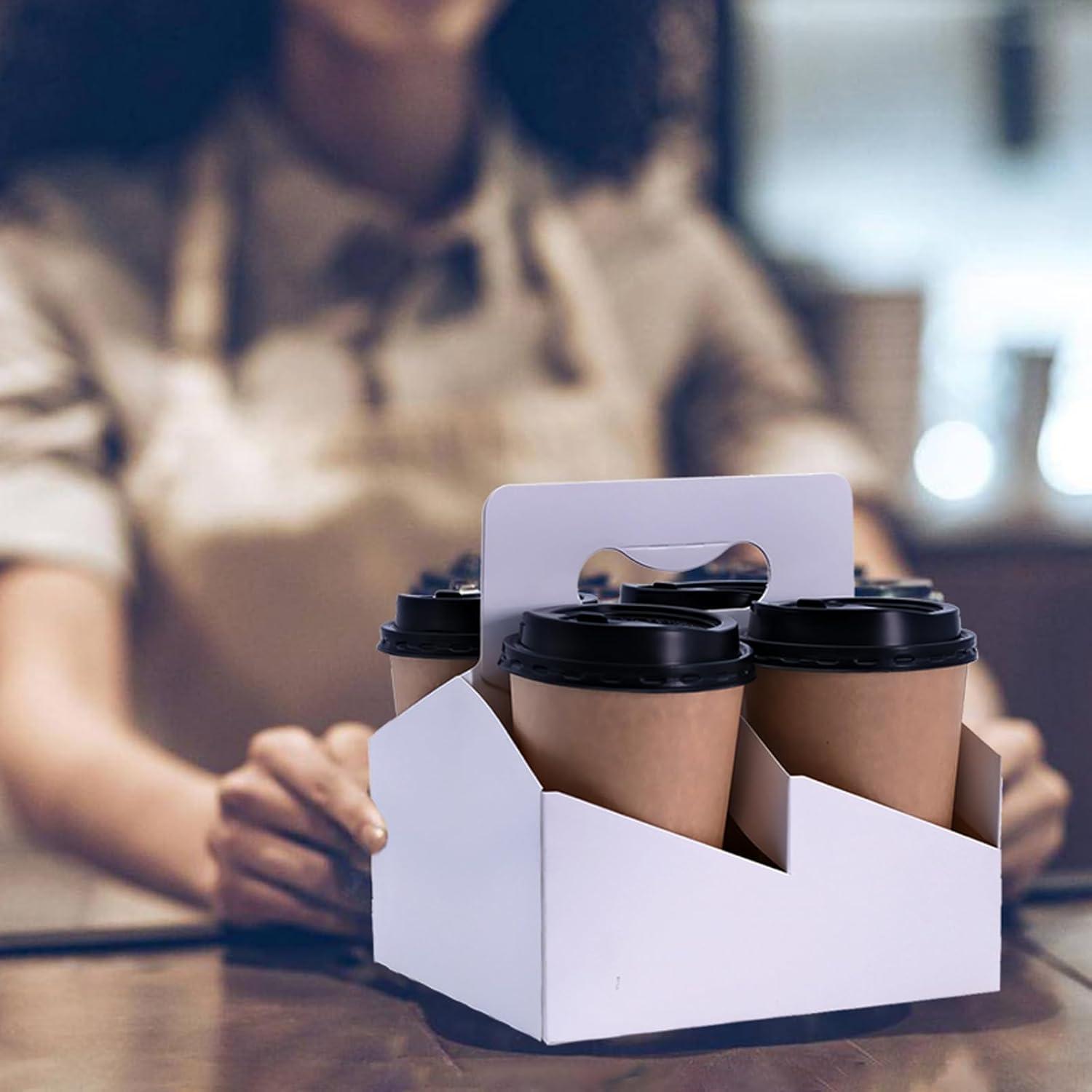 Portavasos de cartón Kraft para 2 tazas Brillantreal - 30 unidades