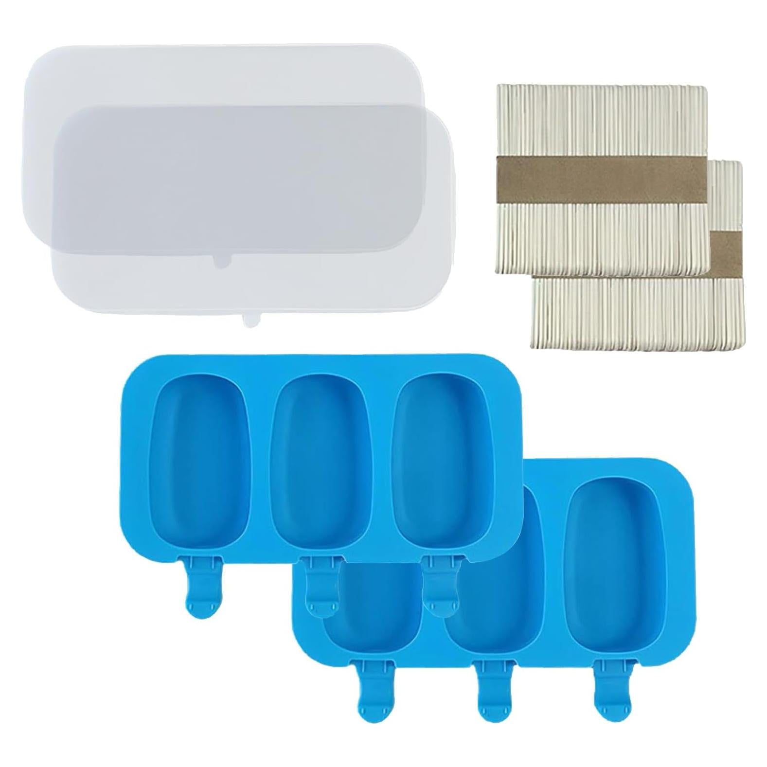 Moldes de Silicona para Paletas ABSOK con Tapa - 2 Piezas