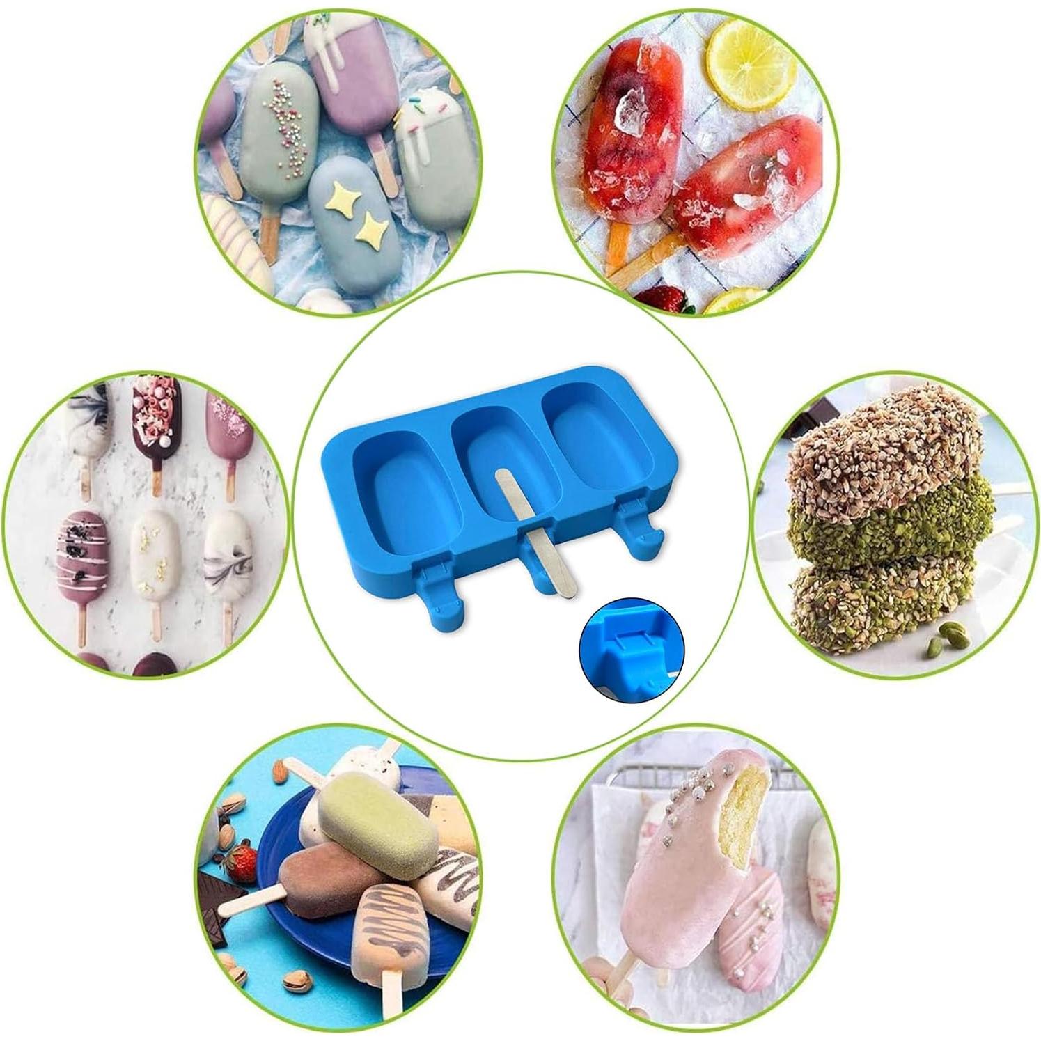 Moldes de Silicona para Paletas ABSOK con Tapa - 2 Piezas