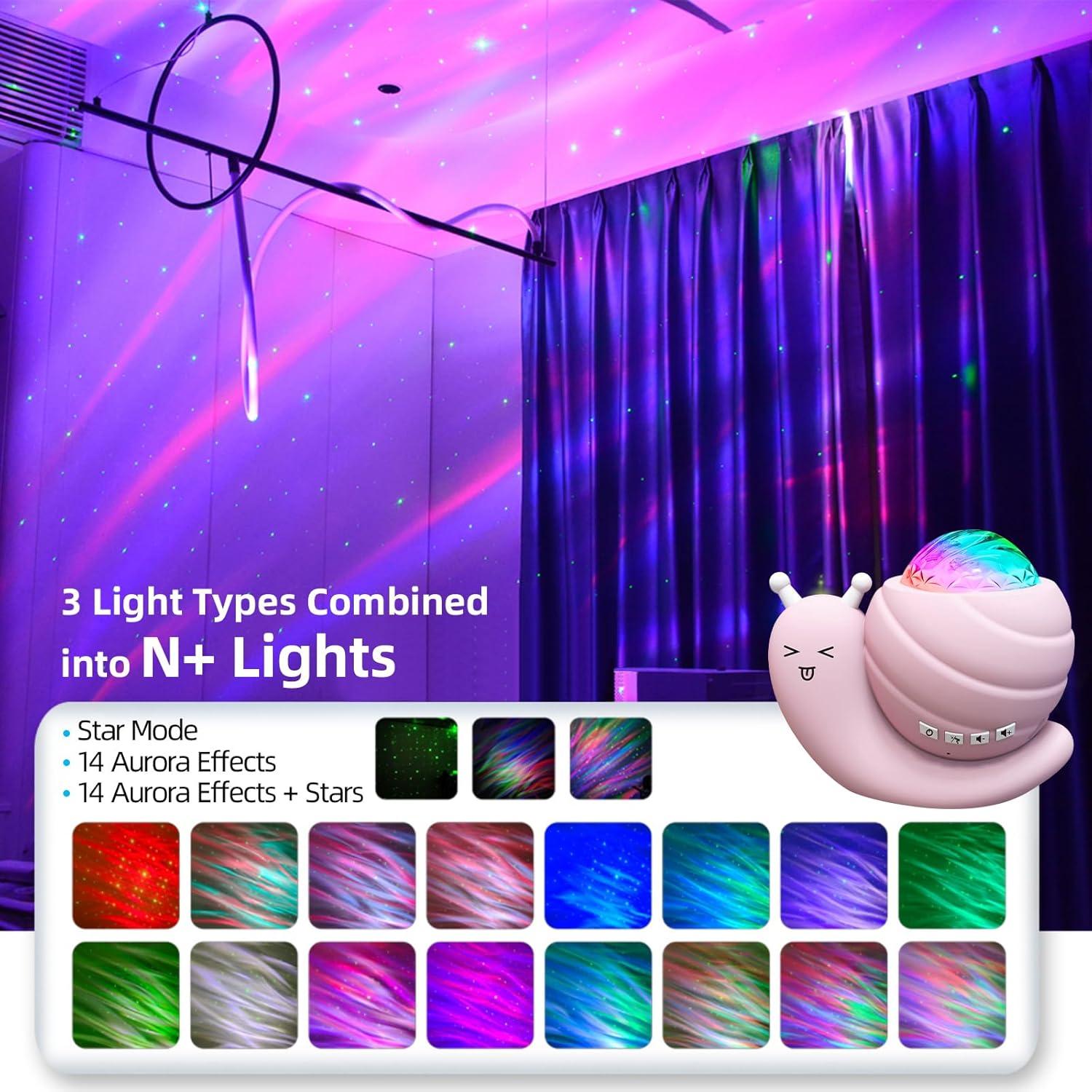 Proyector de Estrellas Mycket Rosa 4 en 1 con Control Remoto