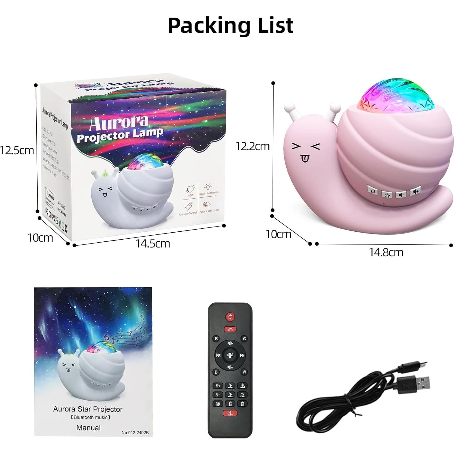 Proyector de Estrellas Mycket Rosa 4 en 1 con Control Remoto