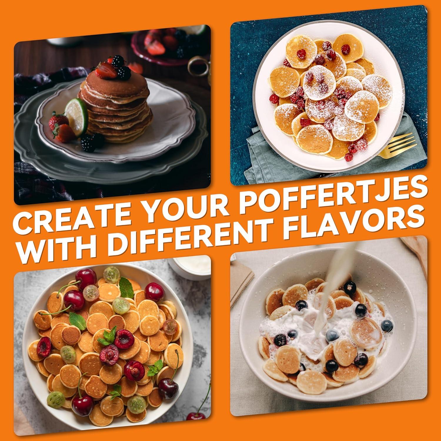 Máquina de Mini Pancakes Baker's Friend 14 Huecos Roja