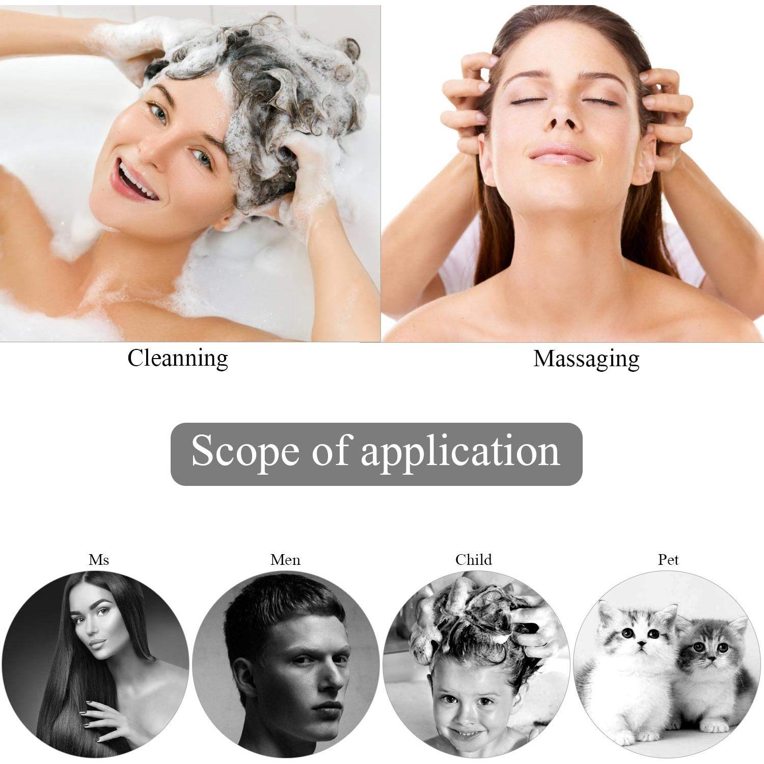 Cepillo de Champú de Silicona BTYMS para Cuero Cabelludo 8.89cm