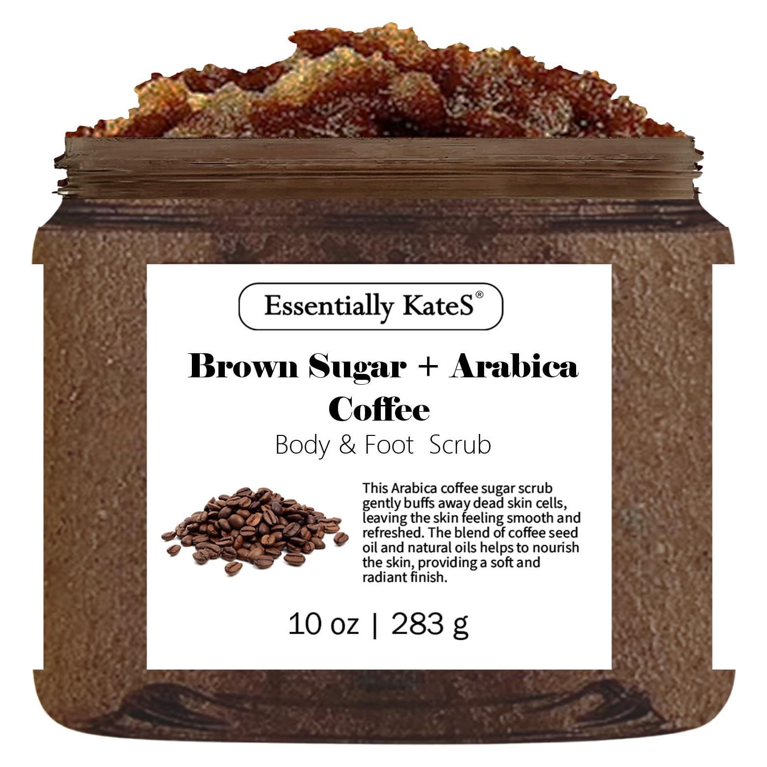 Exfoliante Corporal y para Pies Essentially KateS 283.5g Azúcar Moreno y Café