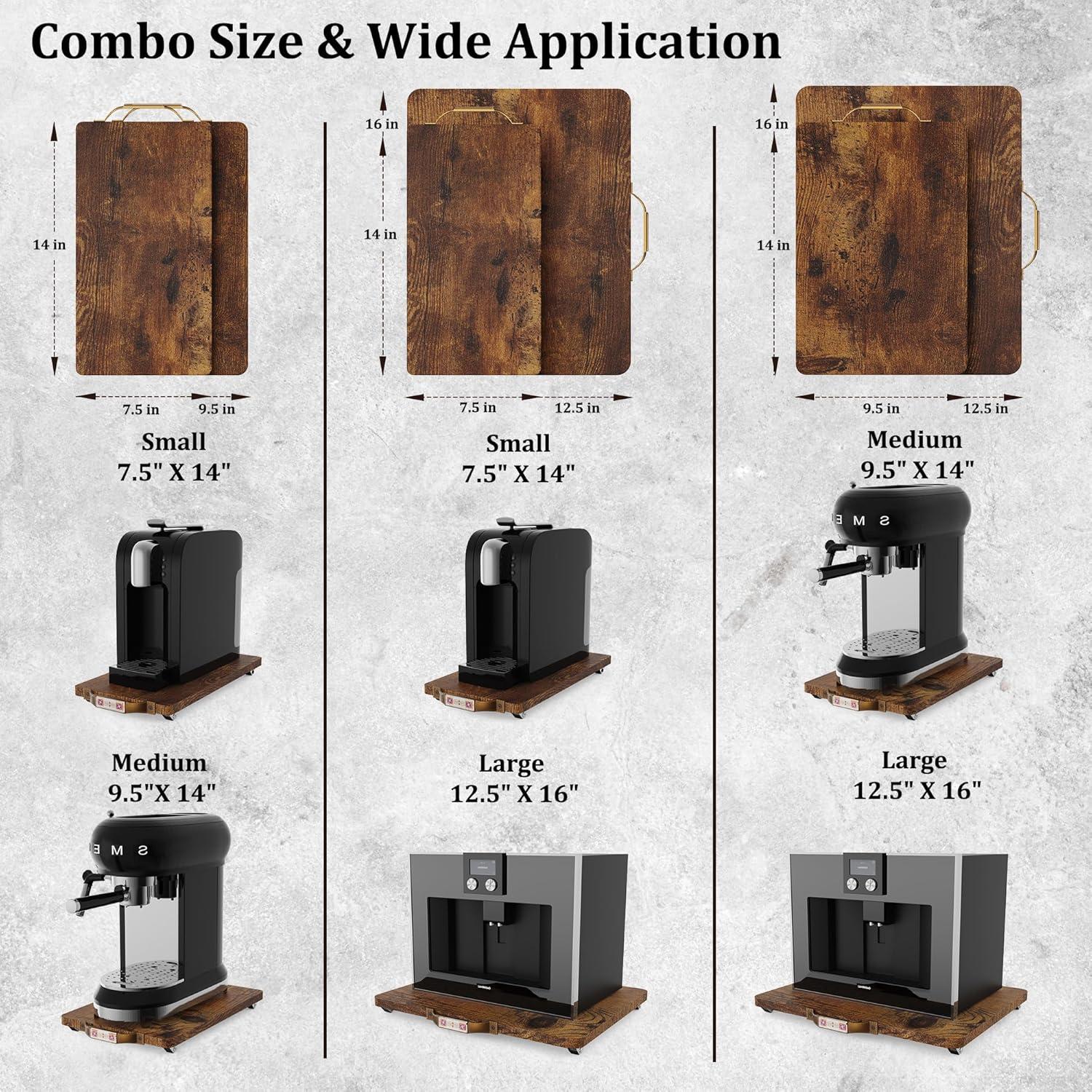 Deslizadores de Electrodomésticos Jchccu, 2 Juegos, Madera Rústica