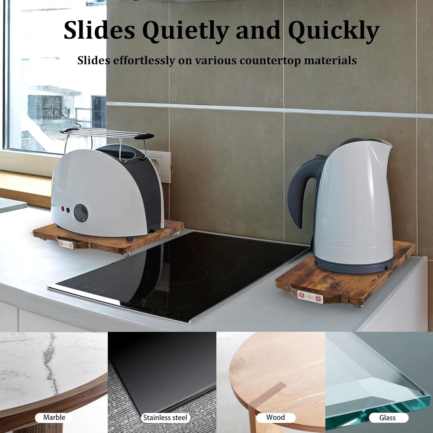 Deslizadores de Electrodomésticos Jchccu, 2 Juegos, Madera Rústica