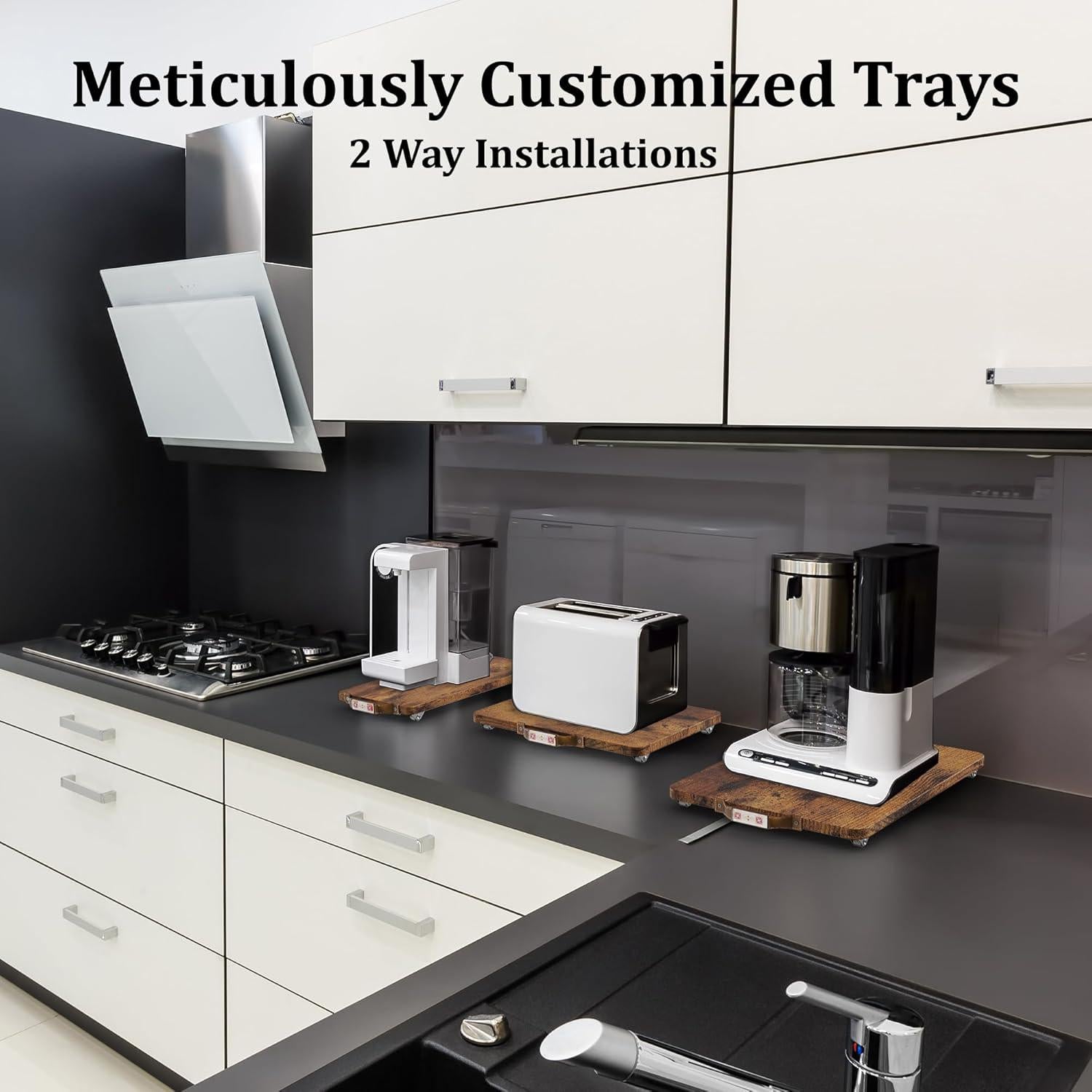 Deslizadores de Electrodomésticos Jchccu, 2 Juegos, Madera Rústica