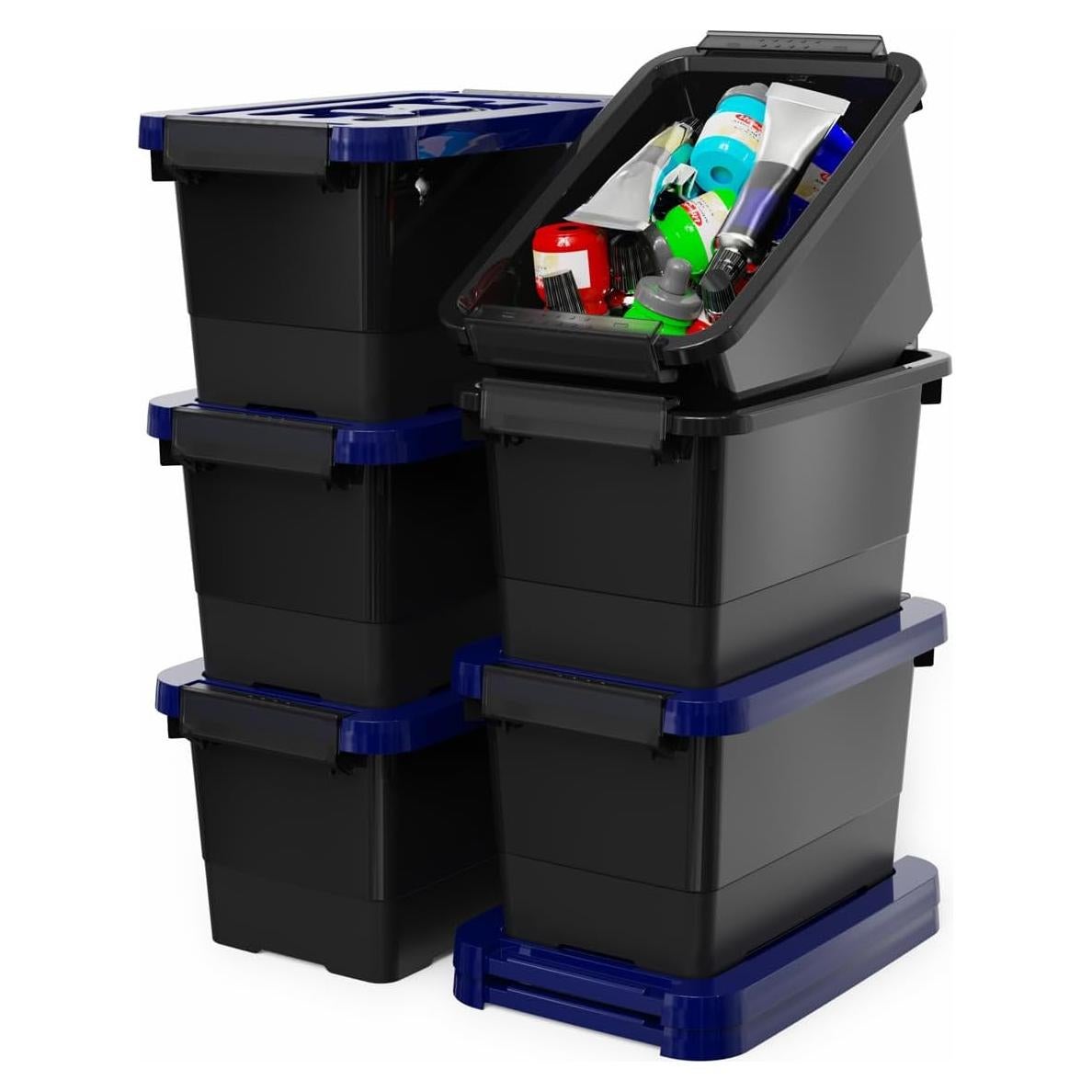 Cajas de Almacenamiento WYT 3.5qt con Tapa y Cierre - Paquete de 6