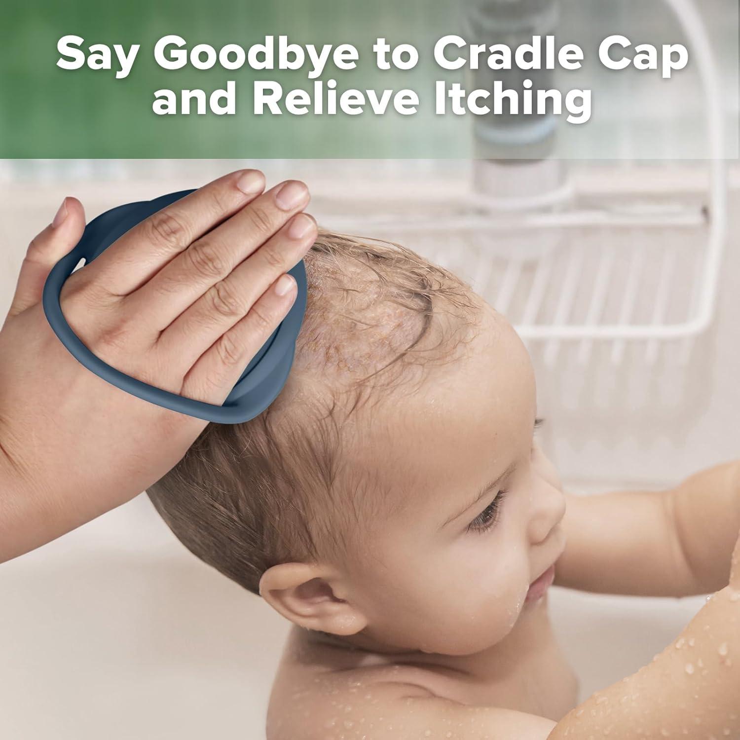 Cepillo de Champú Silicona Haakaa - Limpiador Bebés Azul