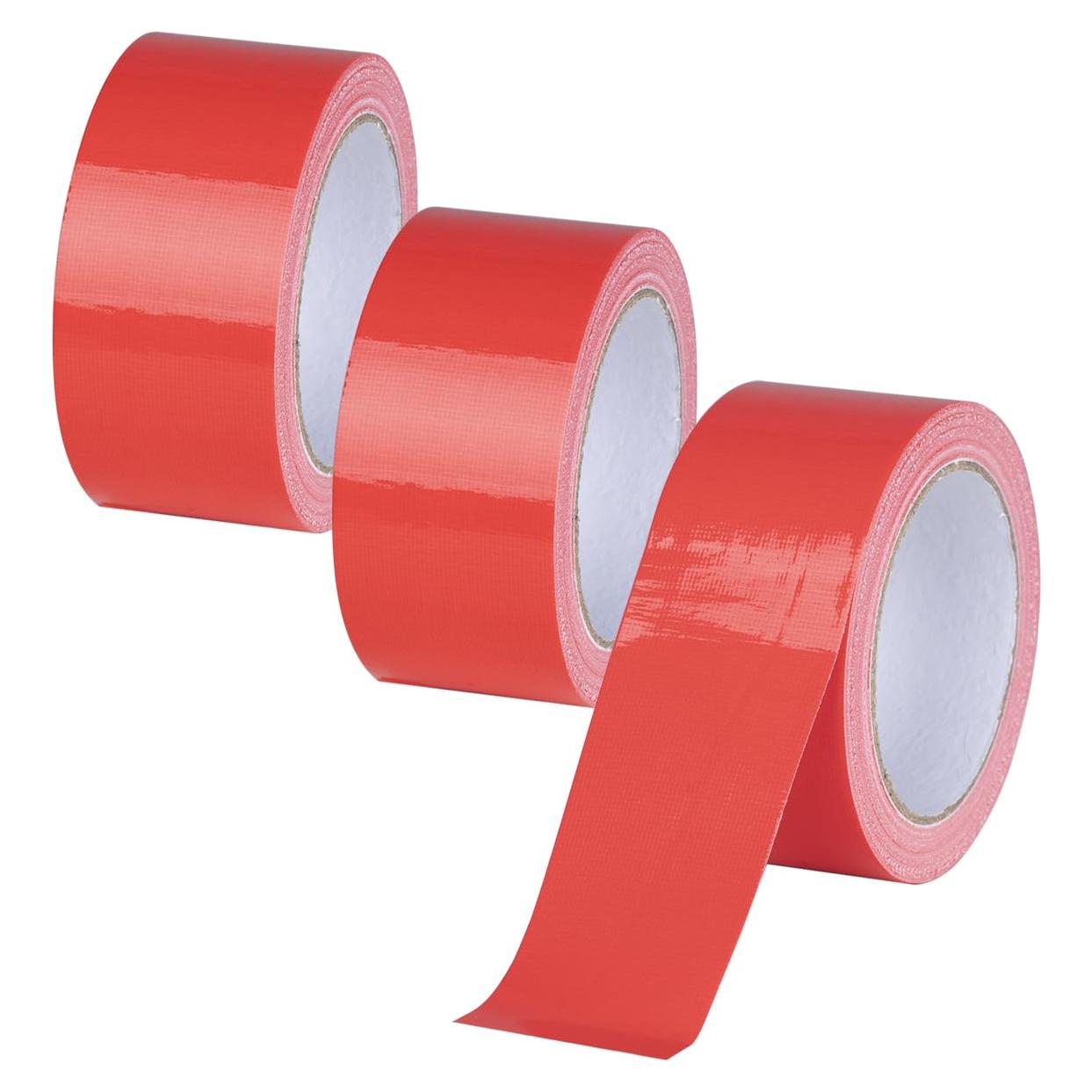 Cinta Adhesiva Ducto Resistente al Agua Roja XUXU - Paquete de 3