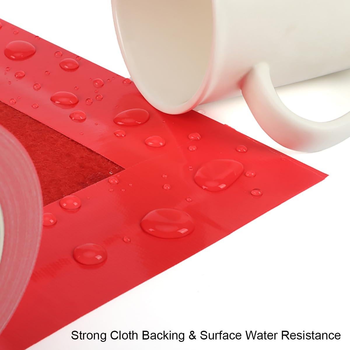 Cinta Adhesiva Ducto Resistente al Agua Roja XUXU - Paquete de 3