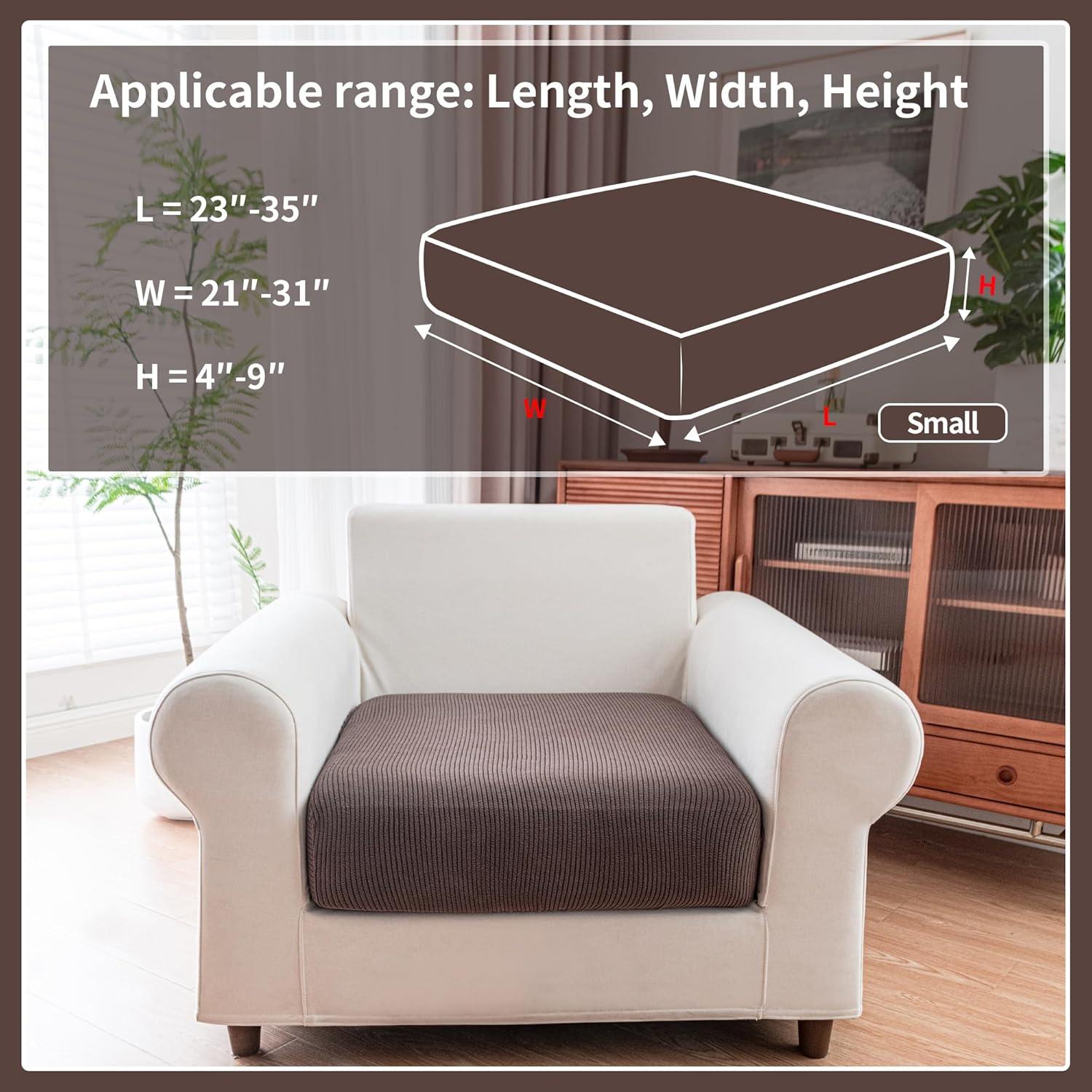 Funda de Sofá QIANMEW Marrón S Antideslizante Lavable