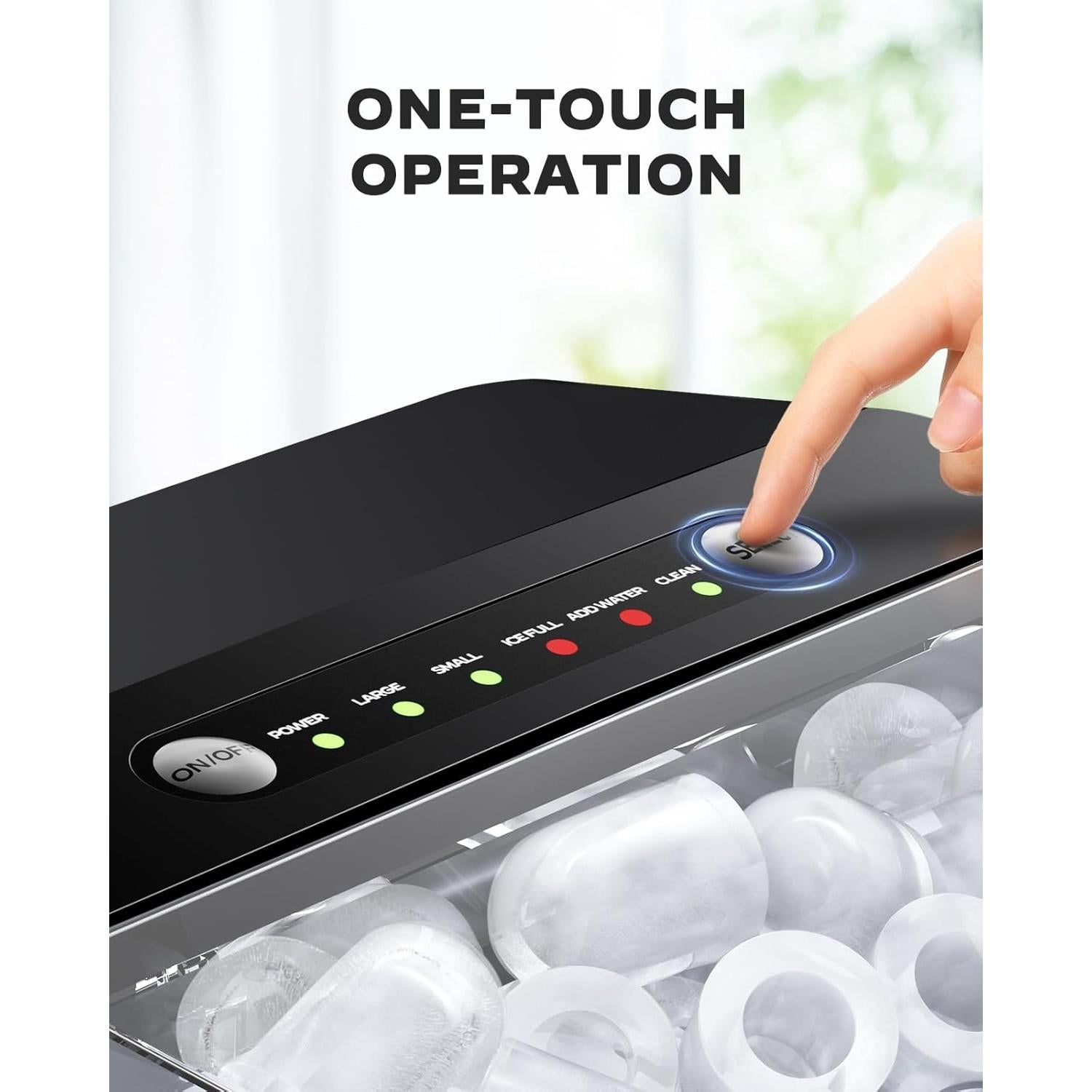 Máquina de Hielo Silonn SLIM35B Portátil 1.8L 9 Cubos en 6 Min