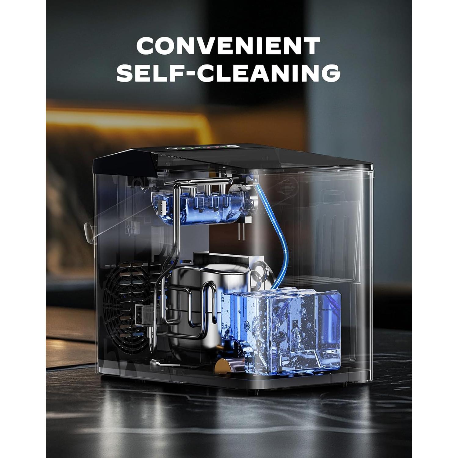 Máquina de Hielo Silonn SLIM35B Portátil 1.8L 9 Cubos en 6 Min