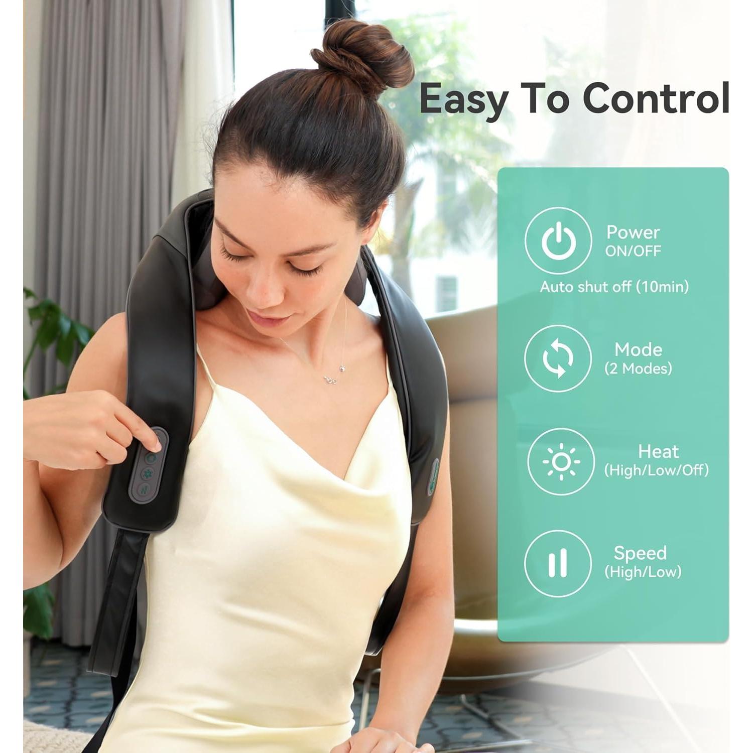 Masajeador Inalámbrico Snailax SL-681 con Calor 4D