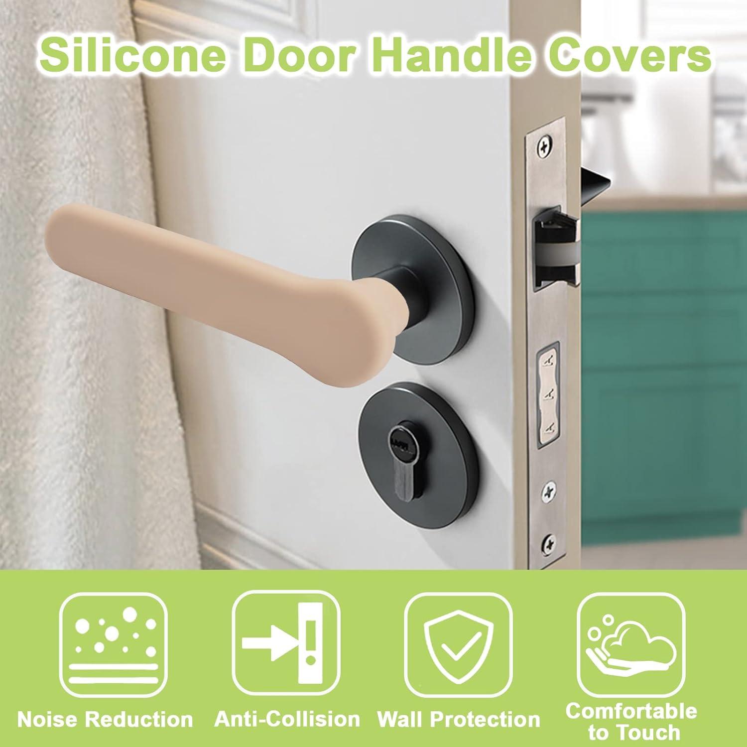 Cubiertas de Manija de Puerta de Silicona UFURMATE Albaricoque 2 Pzas