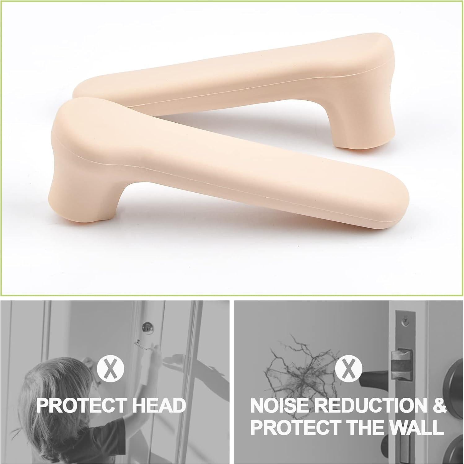 Cubiertas de Manija de Puerta de Silicona UFURMATE Albaricoque 2 Pzas