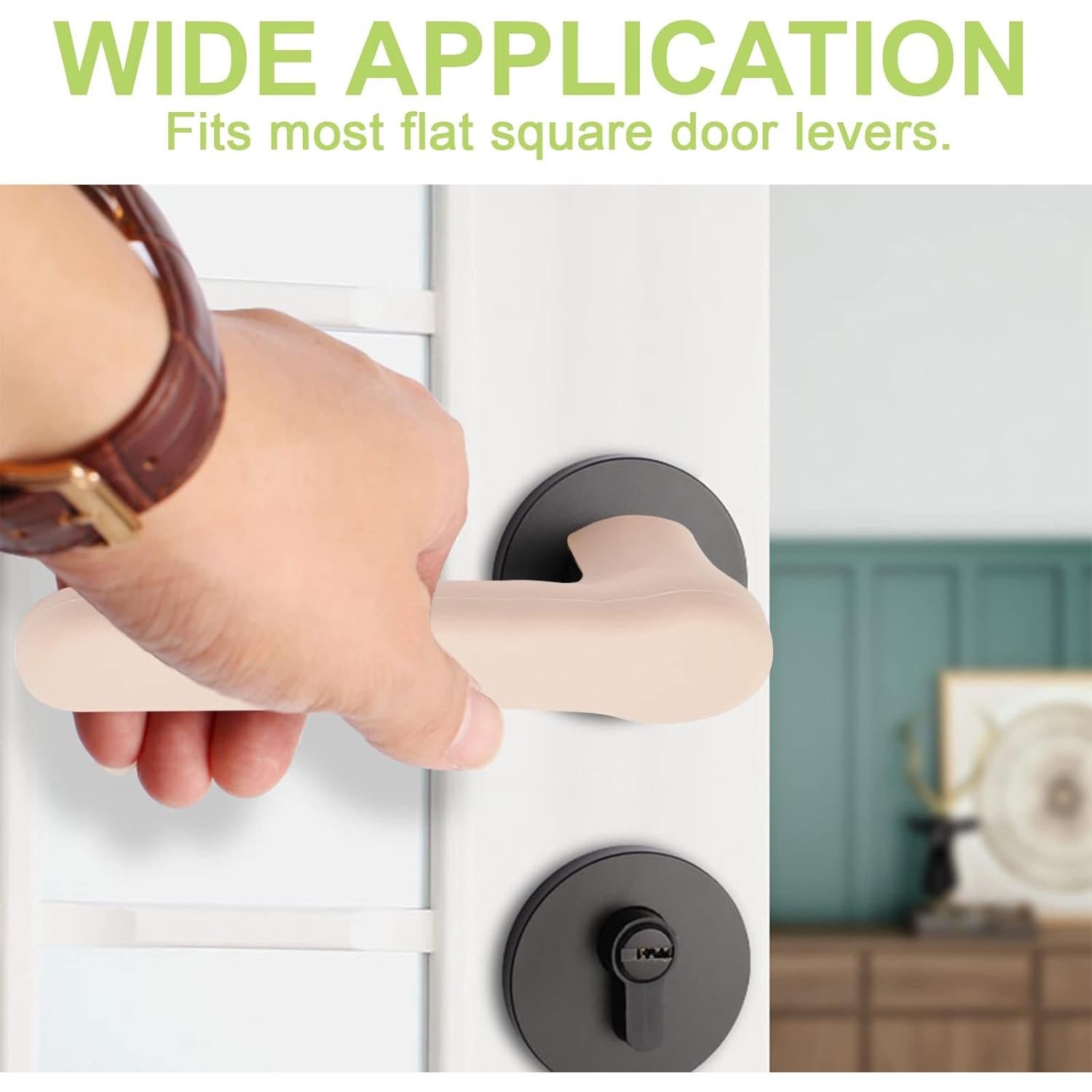 Cubiertas de Manija de Puerta de Silicona UFURMATE Albaricoque 2 Pzas