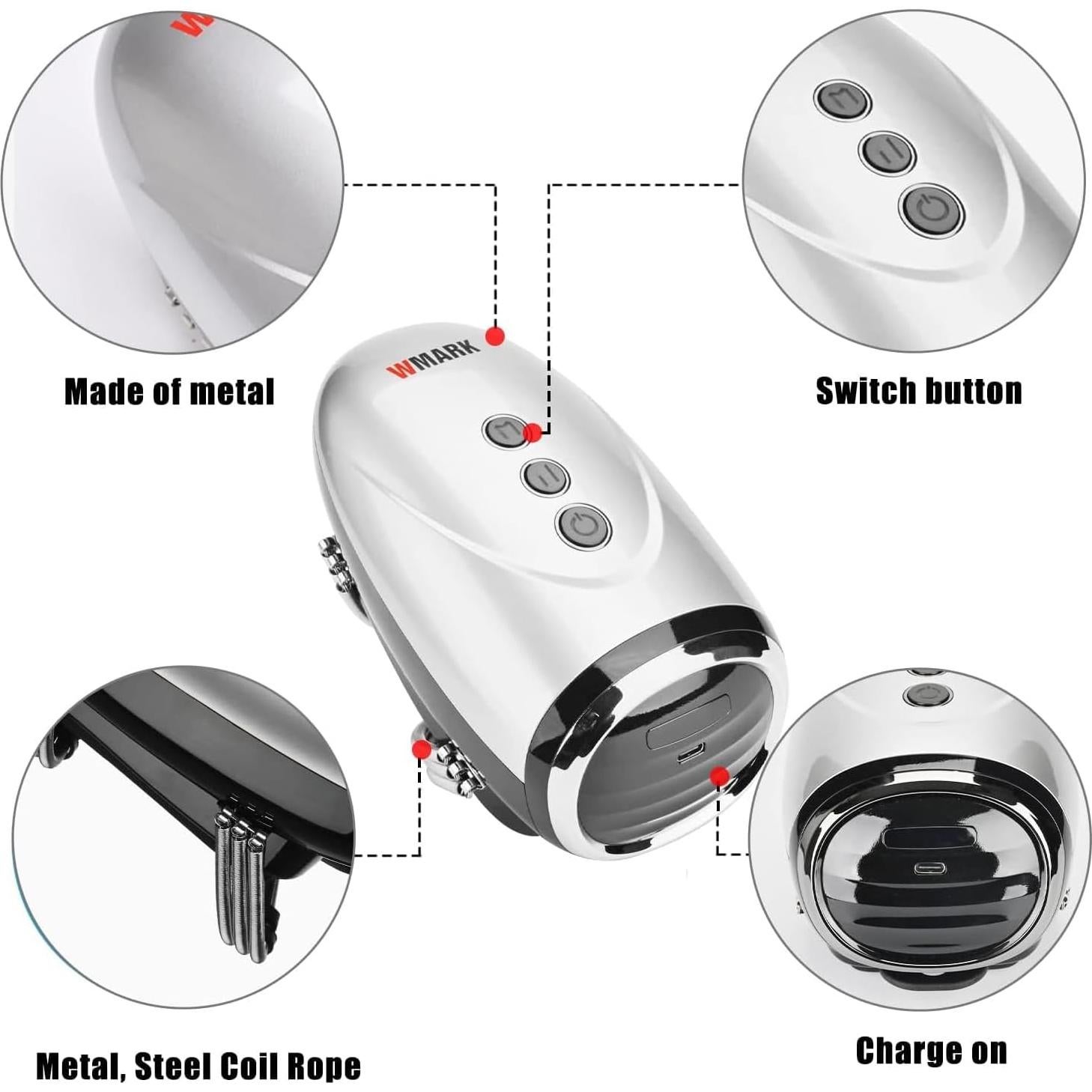 Masajeador de cabeza TGSBHIO SB-88 portátil USB 2 nodos
