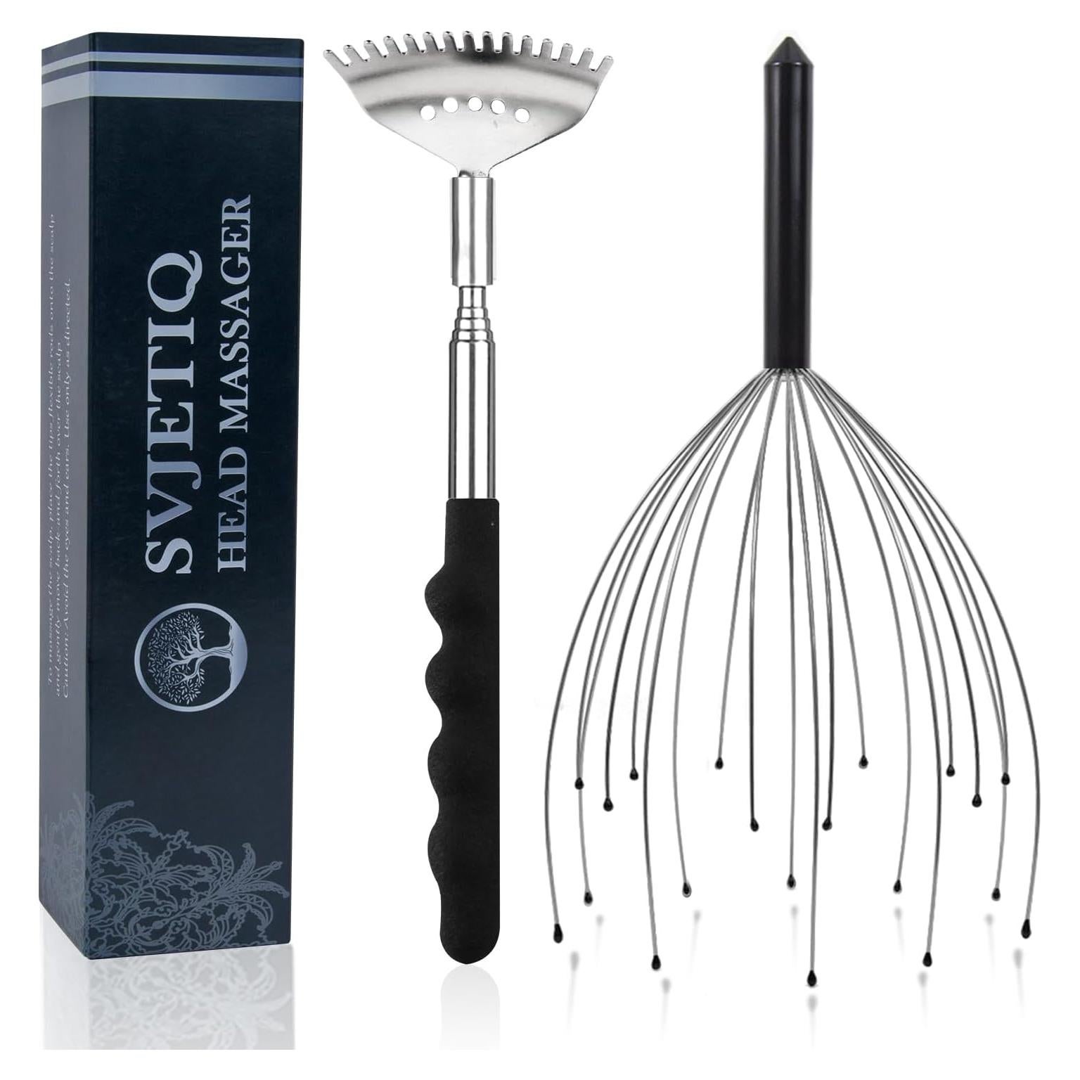 Rascador de Cabeza y Espalda Svjetiq 20 Dedos Alivio Estrés