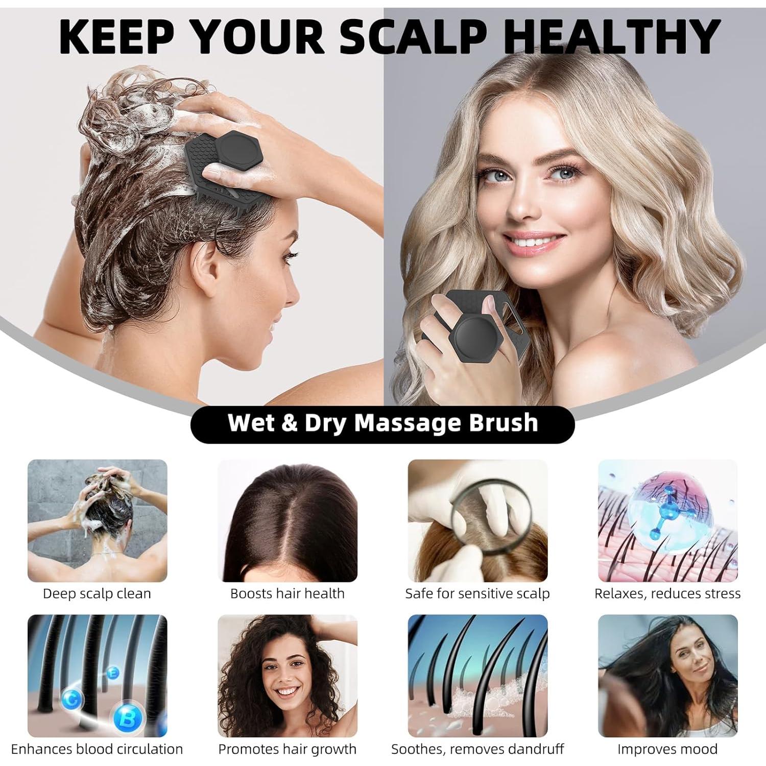 Masajeador de Cuero Cabelludo VIKICON - Silicona Suave 8.7cm