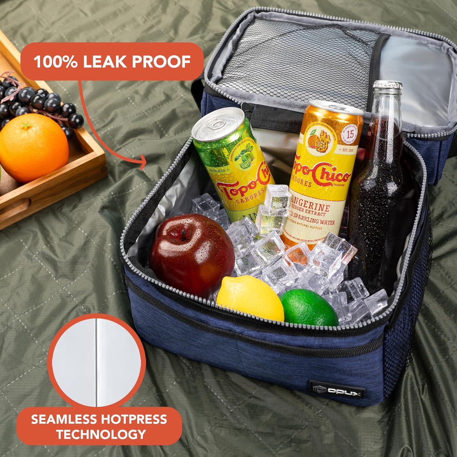 Bolsa de Almuerzo Aislada OPUX Doble Piso 12L Negra