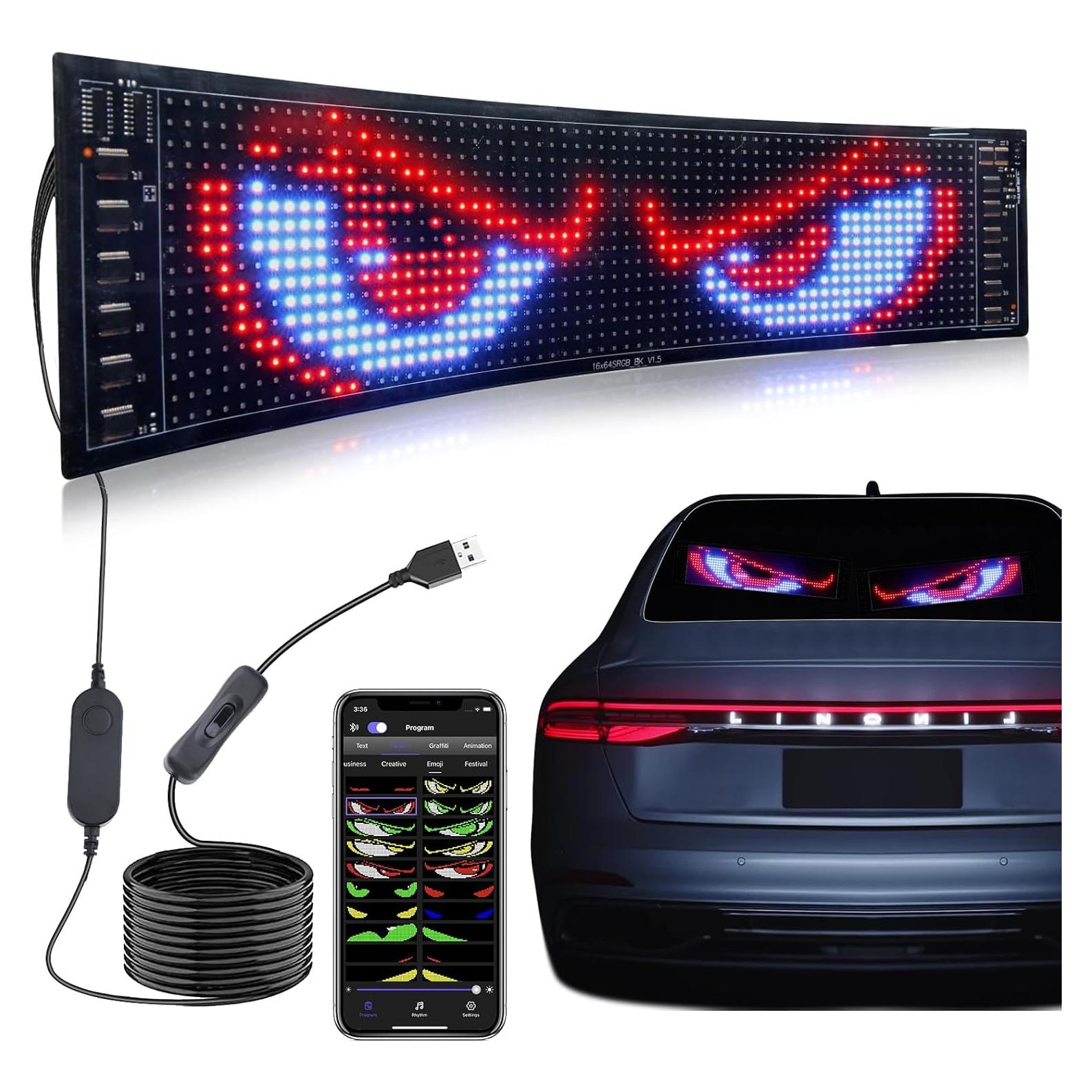 Cartel LED Programable RUPSE 68.58x12.7cm RGB USB