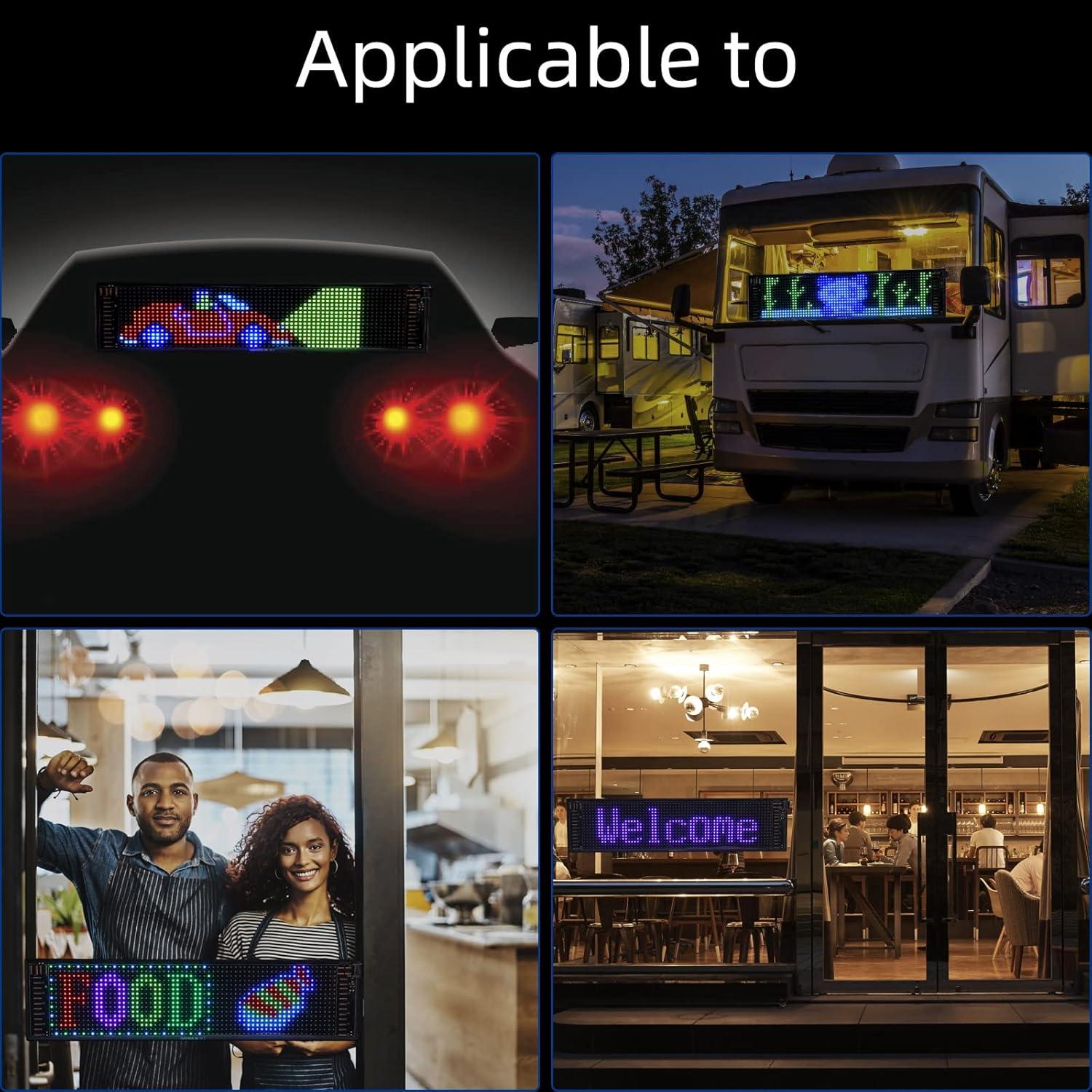 Cartel LED Programable RUPSE 68.58x12.7cm RGB USB