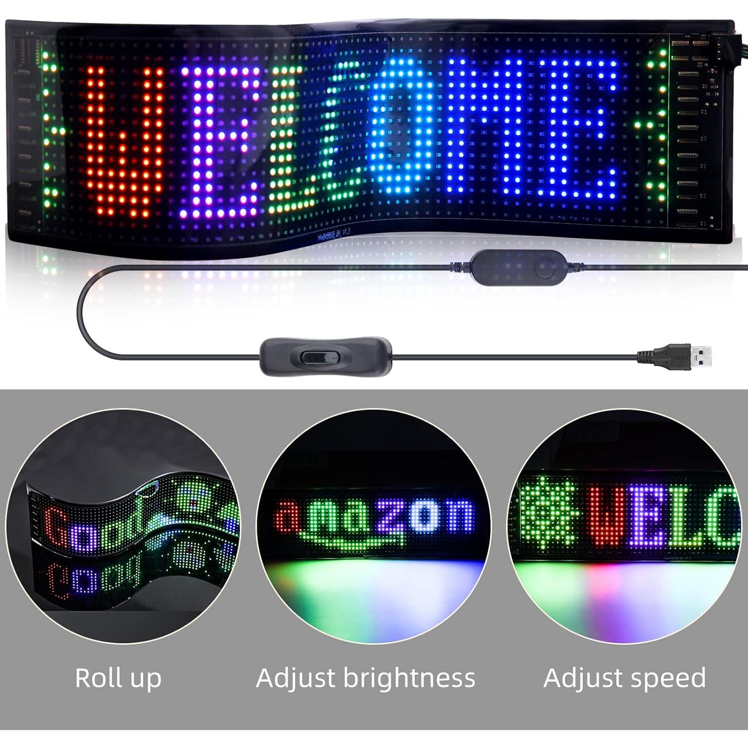 Cartel LED Programable RUPSE 68.58x12.7cm RGB USB