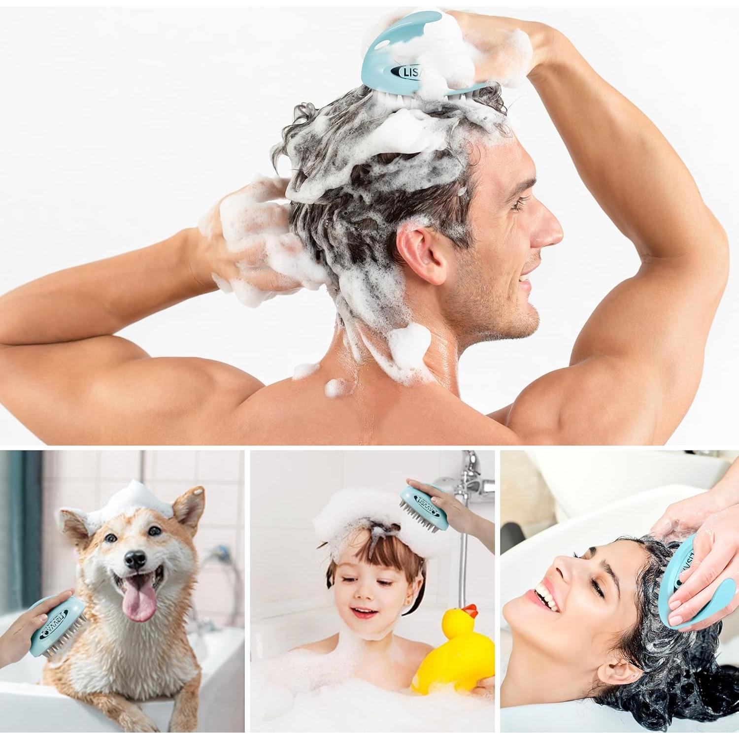 Masajeador de Cuero Cabelludo LISAAVO 3 en 1 Azul