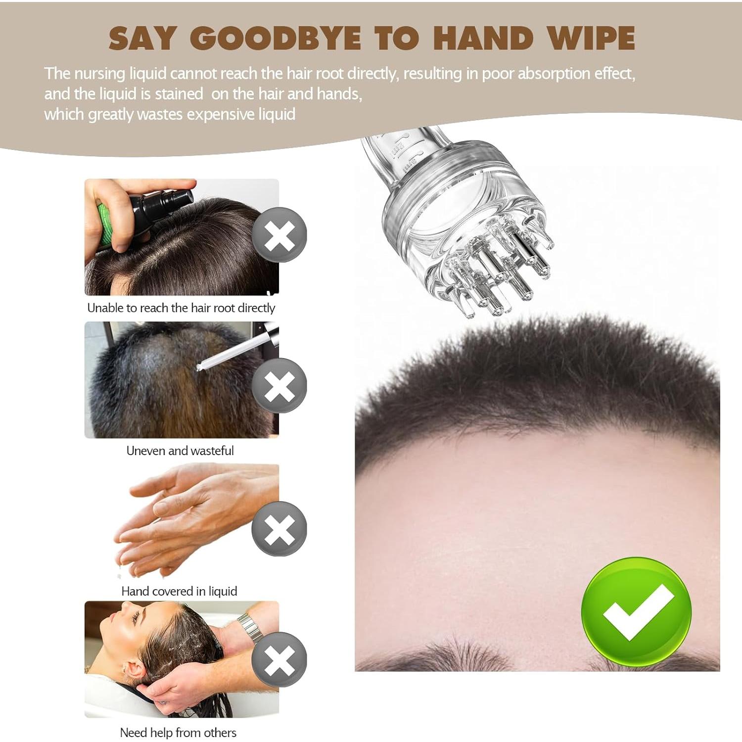 Peine Aplicador DAPENG para Aceite Capilar 8ml Transparente