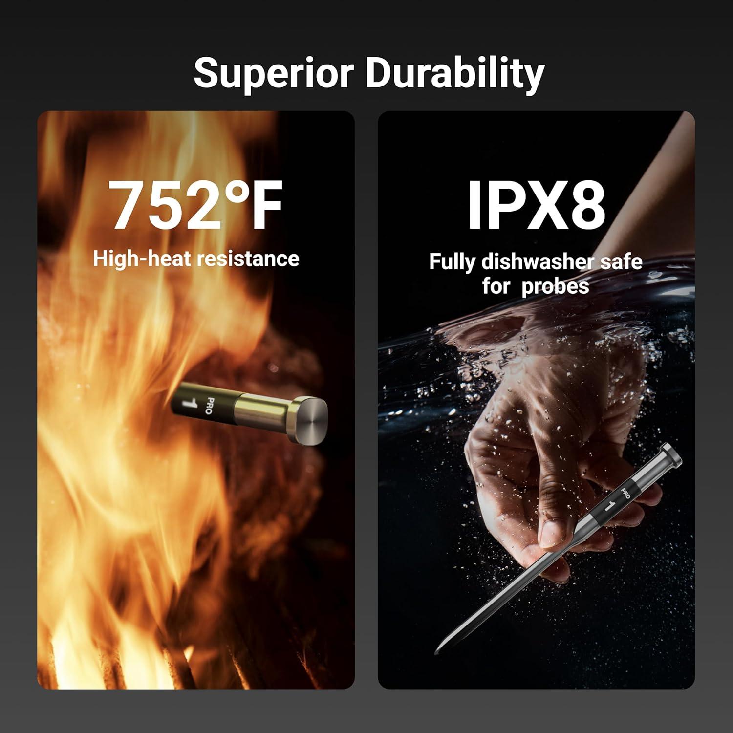 Termómetro de Carne Inalámbrico ThermoMaven G4 con 6 Sensores