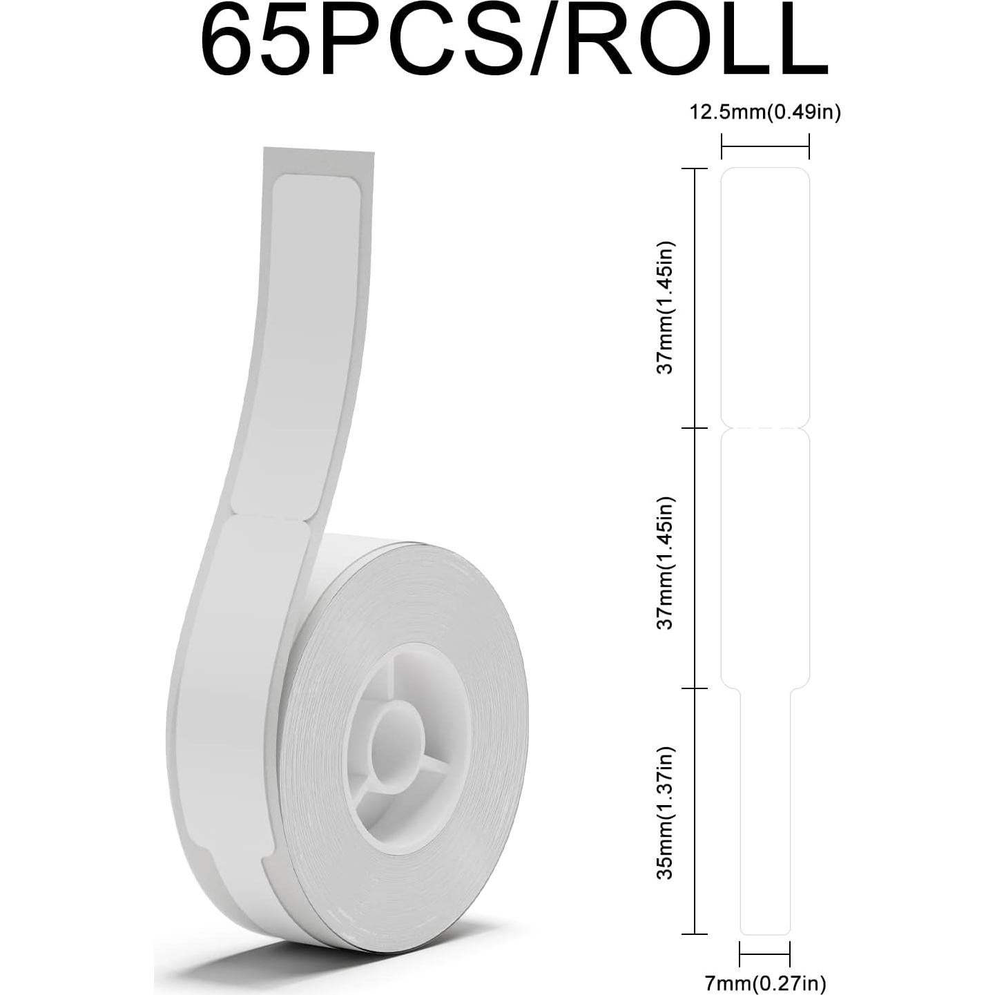 Cinta de Etiqueta de Cable INeedIt D11 3 Rollos Adhesiva Blanca