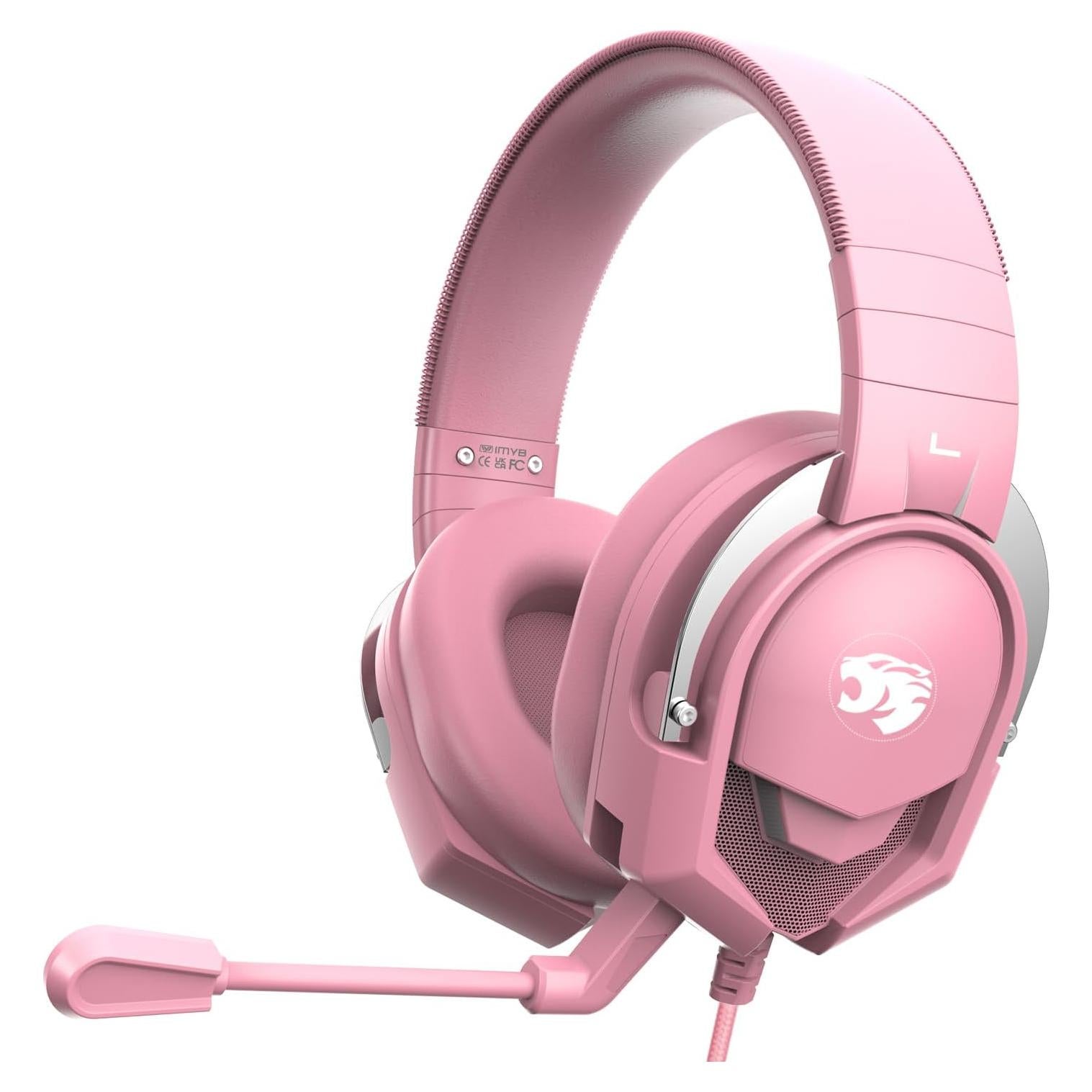 Auriculares Gaming IMYB A88 Rosa con Micrófono y Cancelación de Ruido