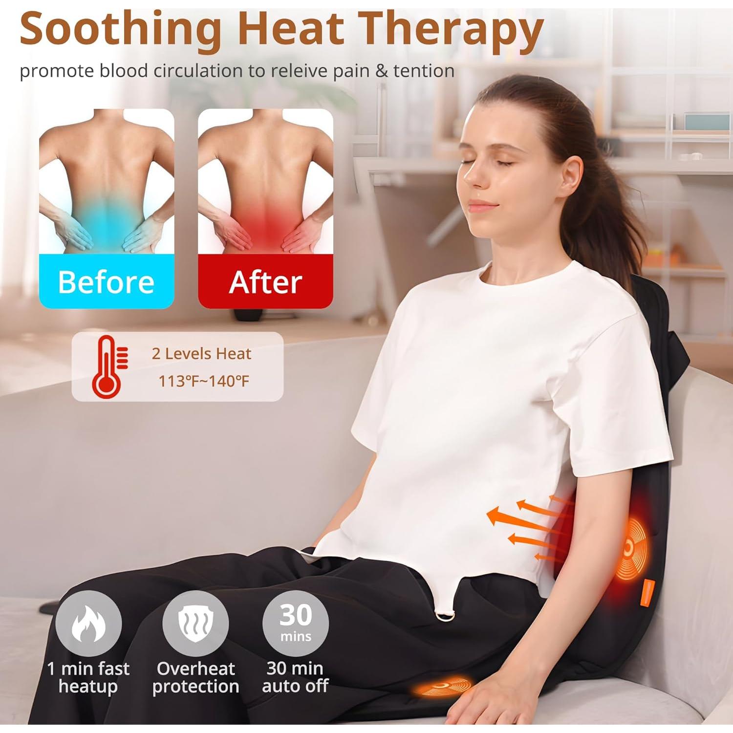 Cojín de Masaje Calefaccionado CARSHION para Silla 95x45cm