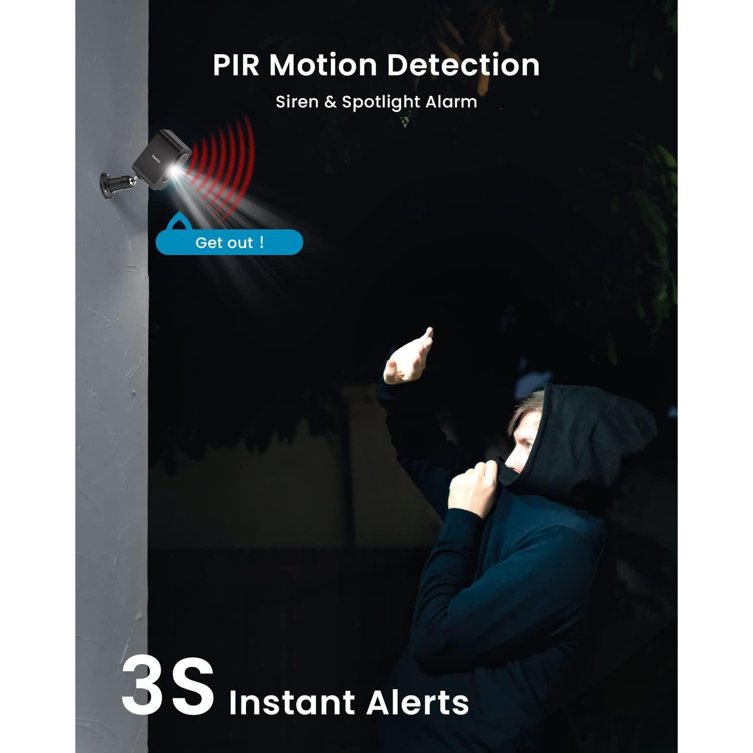 Cámaras de Seguridad Inalámbricas ieGeek ZS-GX3S 2K Paquete de 2