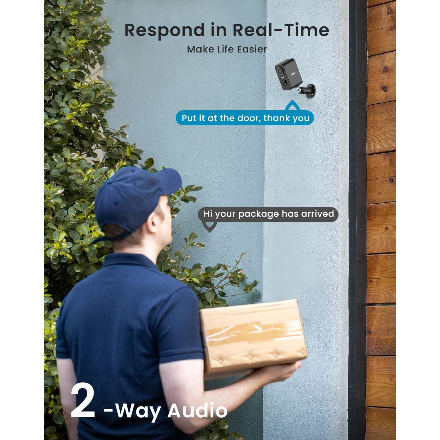 Cámaras de Seguridad Inalámbricas ieGeek ZS-GX3S 2K Paquete de 2