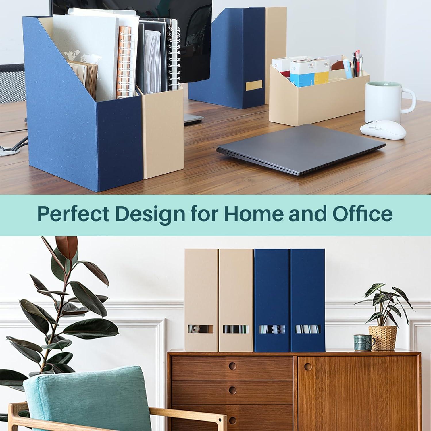 Soporte de Revistas LifeSto Azul Clásico 2-Pack Cartón