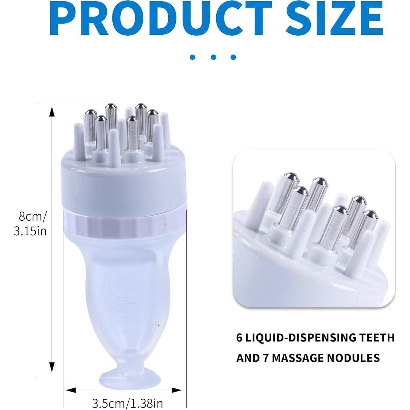 Aplicador de Aceite para Cabello Mnatop 10ml Blanco