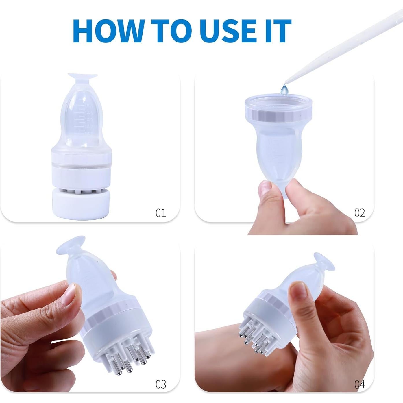 Aplicador de Aceite para Cabello Mnatop 10ml Blanco