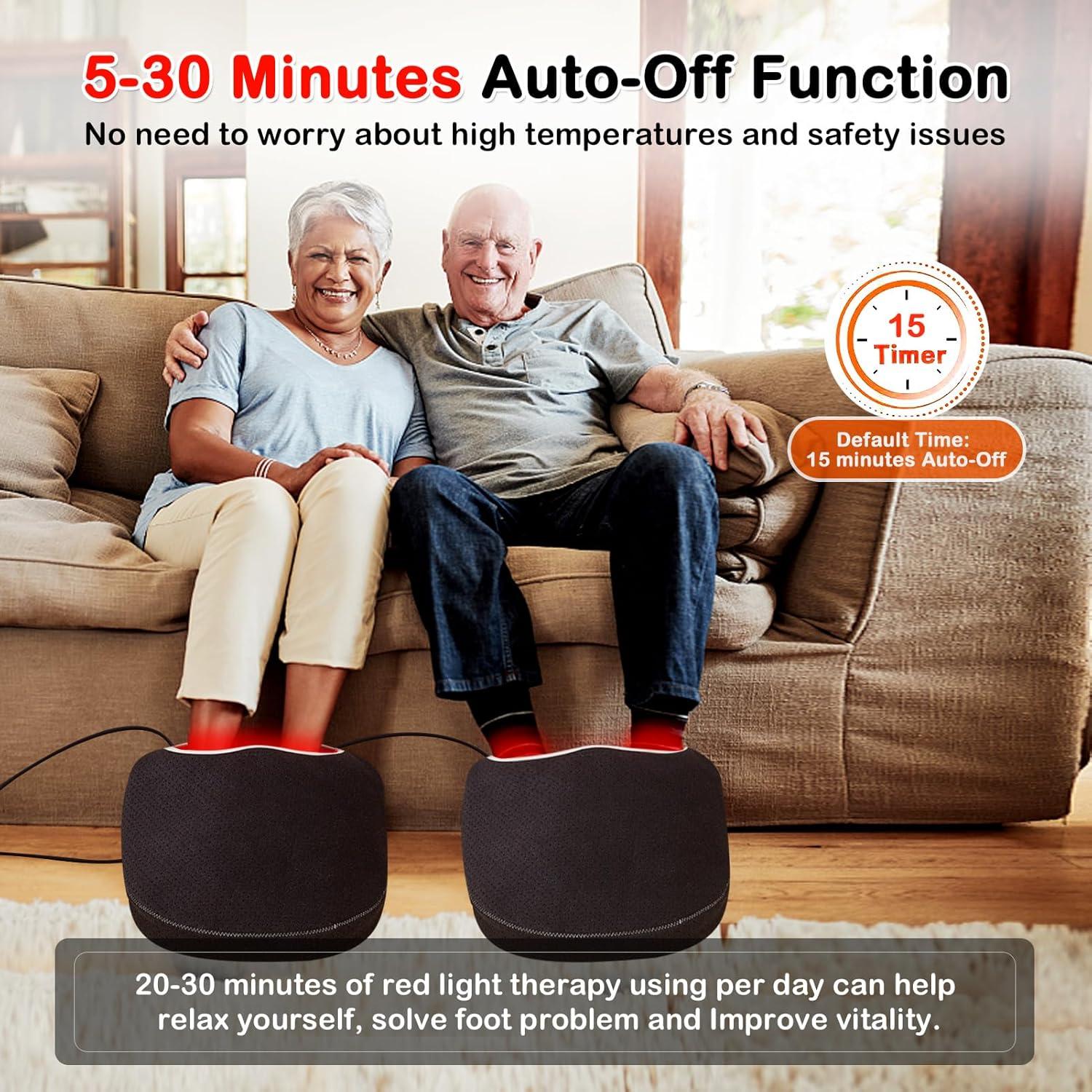 JOBYNA Dispositivo de Luz Infrarroja y Roja para Pies 850nm 660nm