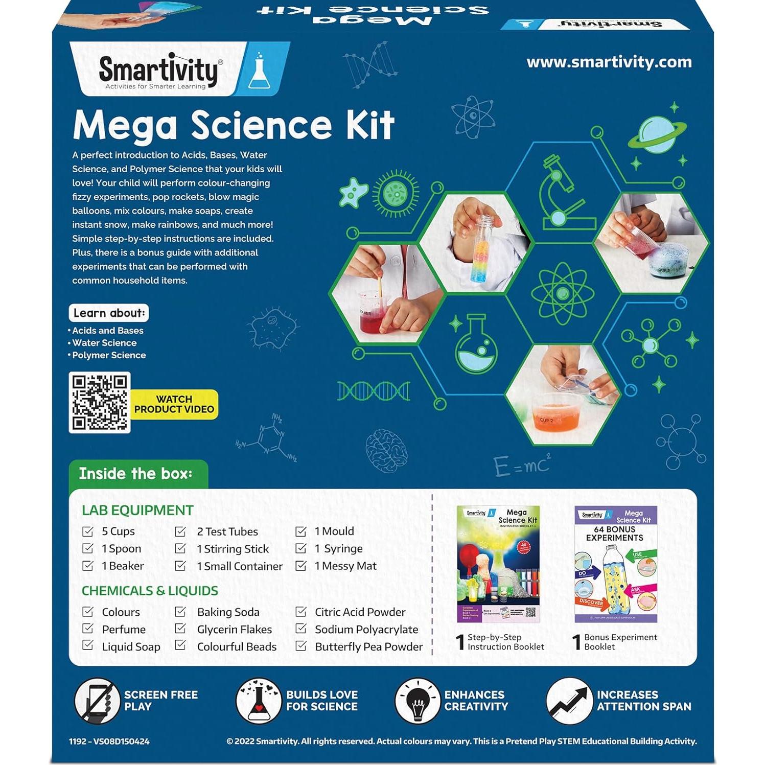 Kit de Experimentos Científicos Mega 150 Smartivity 6-14 Años
