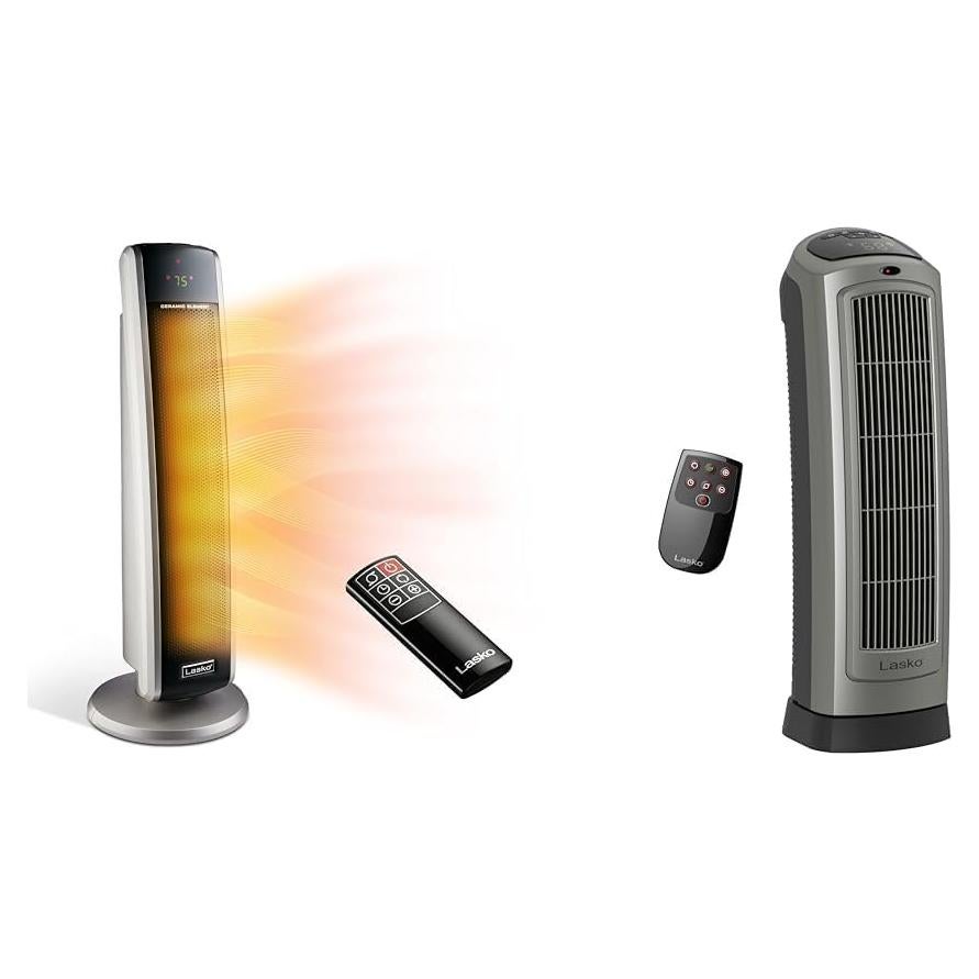 Calefactor de Torre Cerámico Lasko 1500W con Control Remoto
