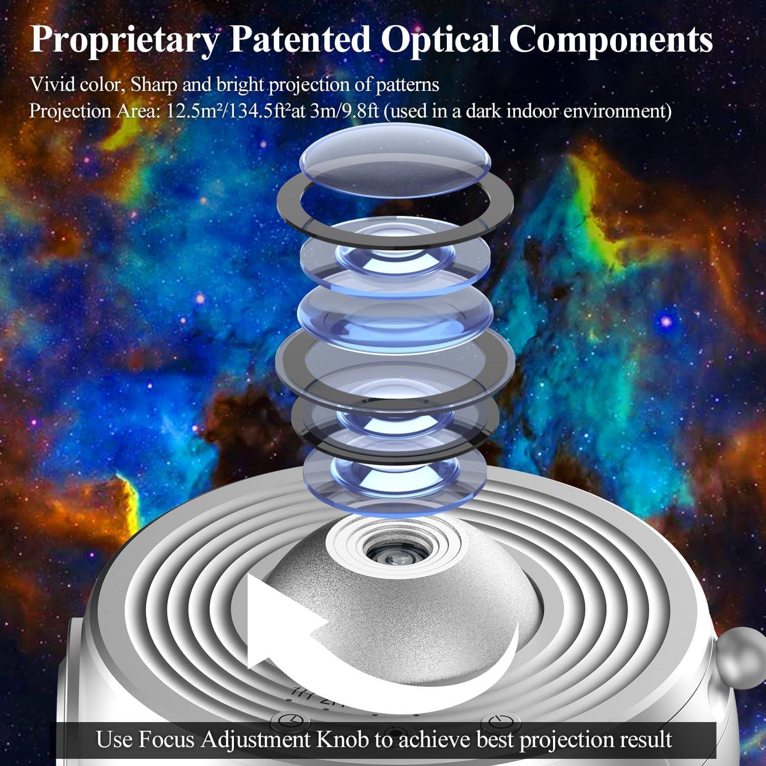 Proyector de Estrellas SOMKTN 13 Discos Luz Nocturna Plata