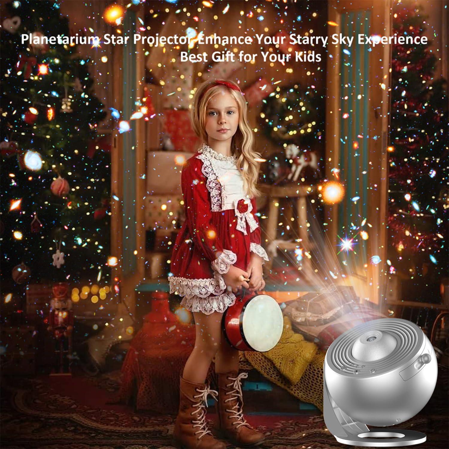 Proyector de Estrellas SOMKTN 13 Discos Luz Nocturna Plata