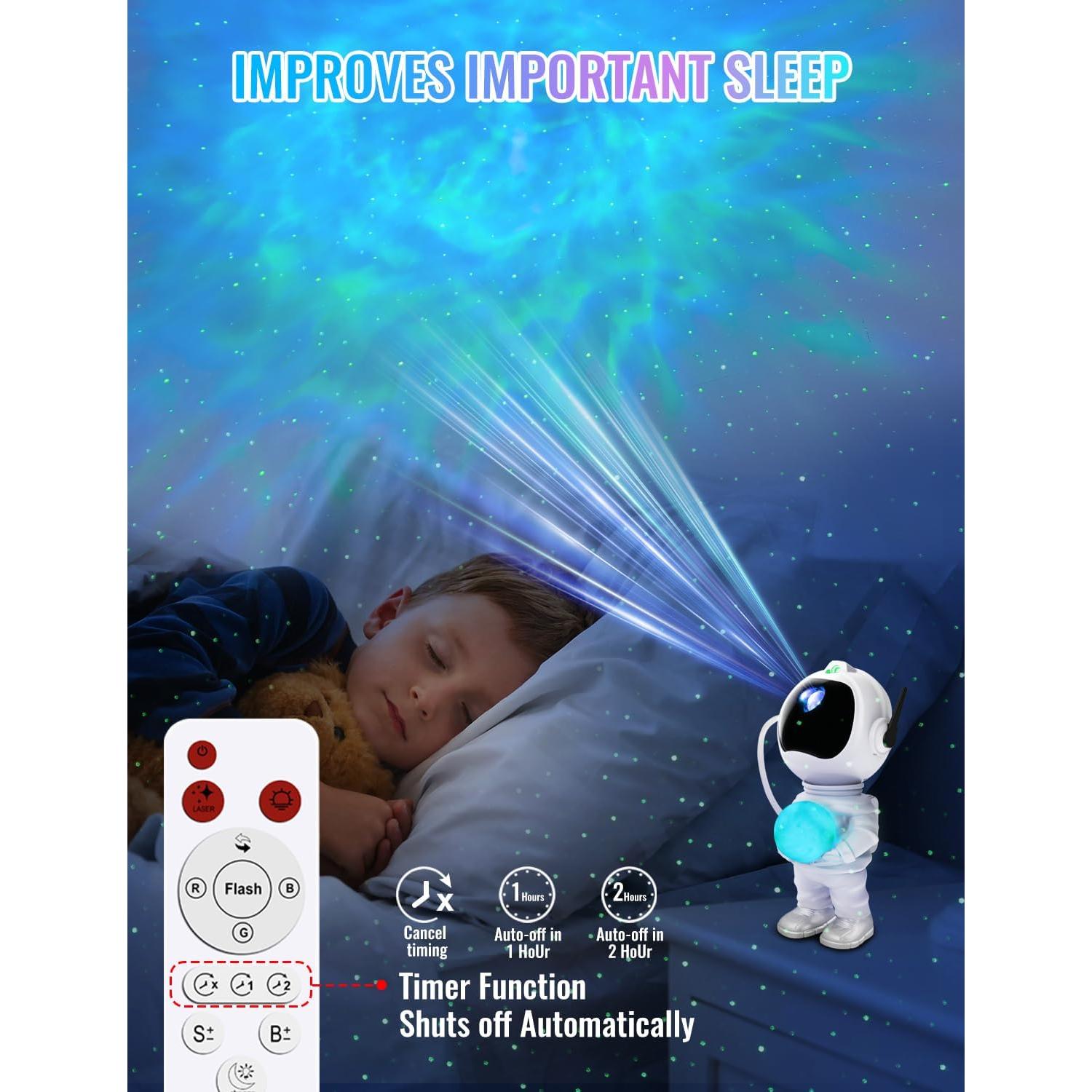 Proyector de Estrellas Astronauta RT008 con Lámpara de Luna