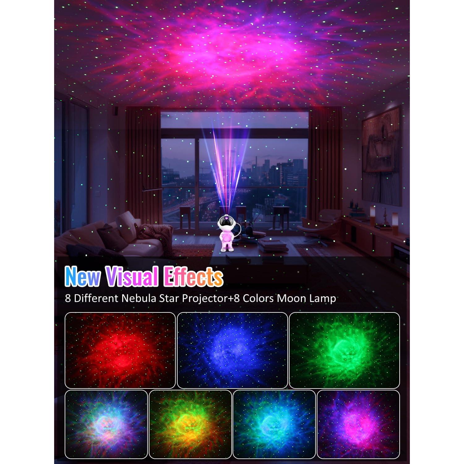 Proyector de Estrellas Astronauta RT008 con Lámpara de Luna