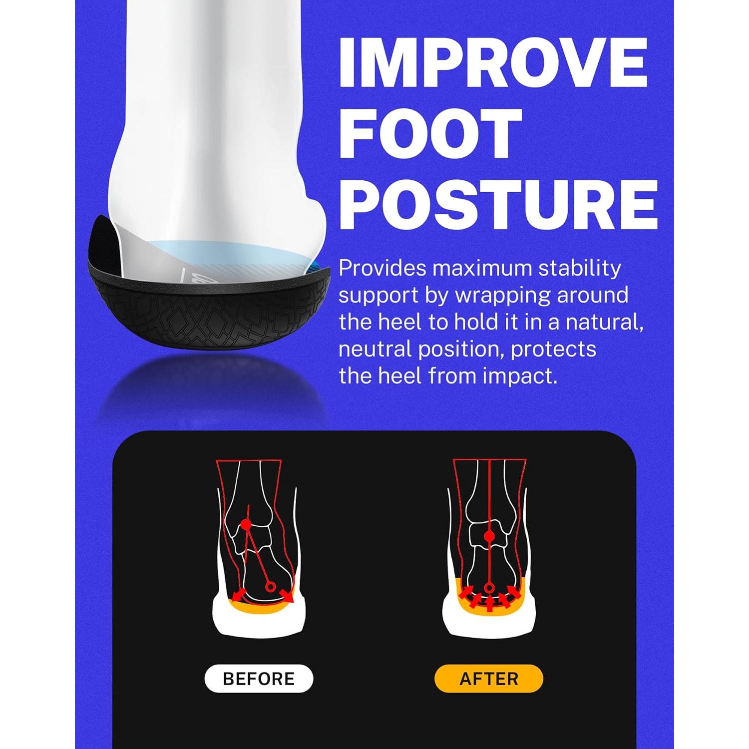 Plantillas ortopédicas Walkhero para fascitis plantar - Azul