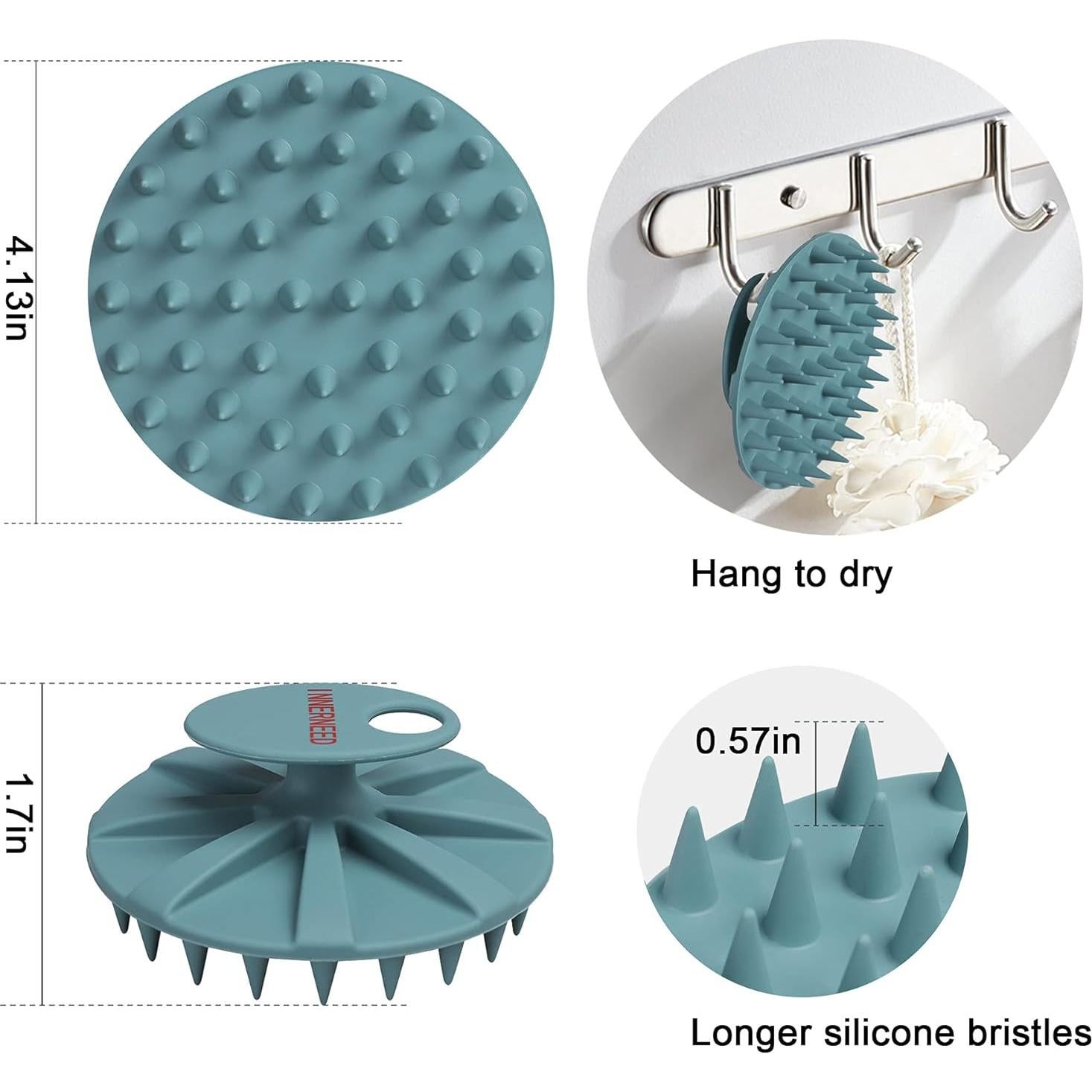 Cepillo Masajeador INNERNEED para Cuero Cabelludo Verde