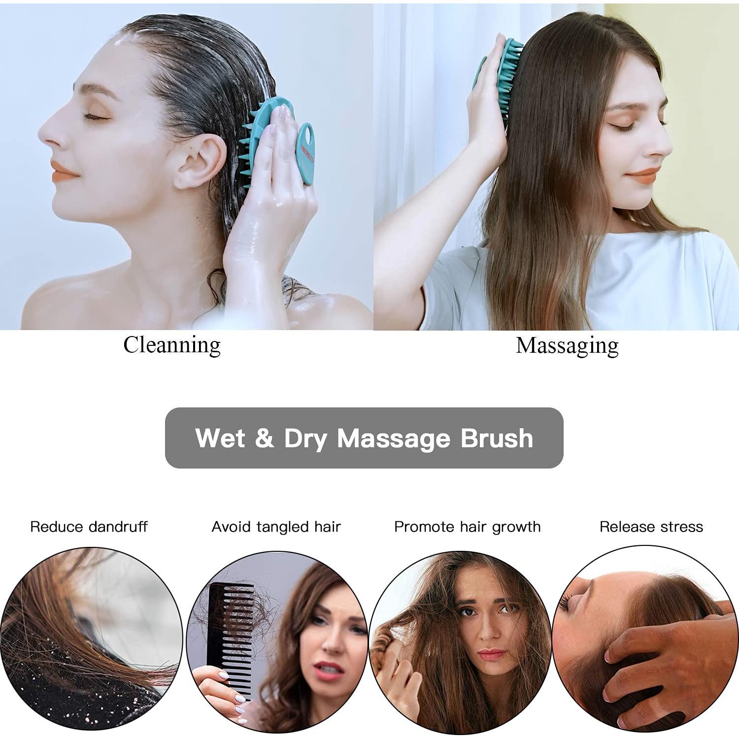 Cepillo Masajeador INNERNEED para Cuero Cabelludo Verde